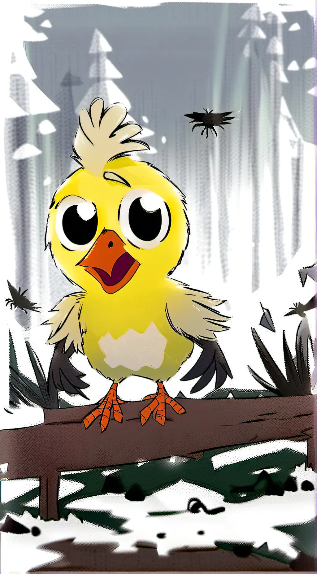 ai character: William chicken  background