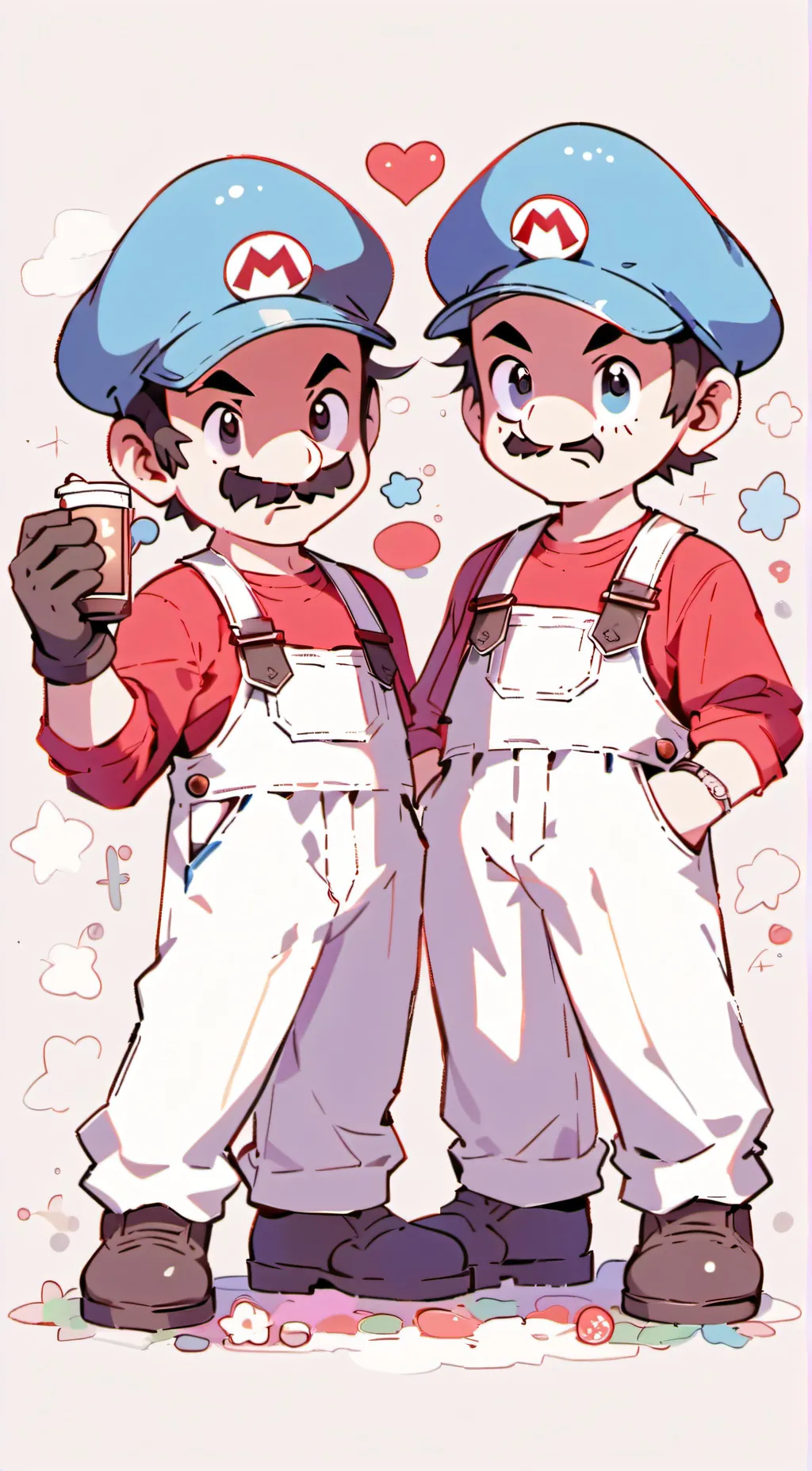 ai character: Mario and smg4! background