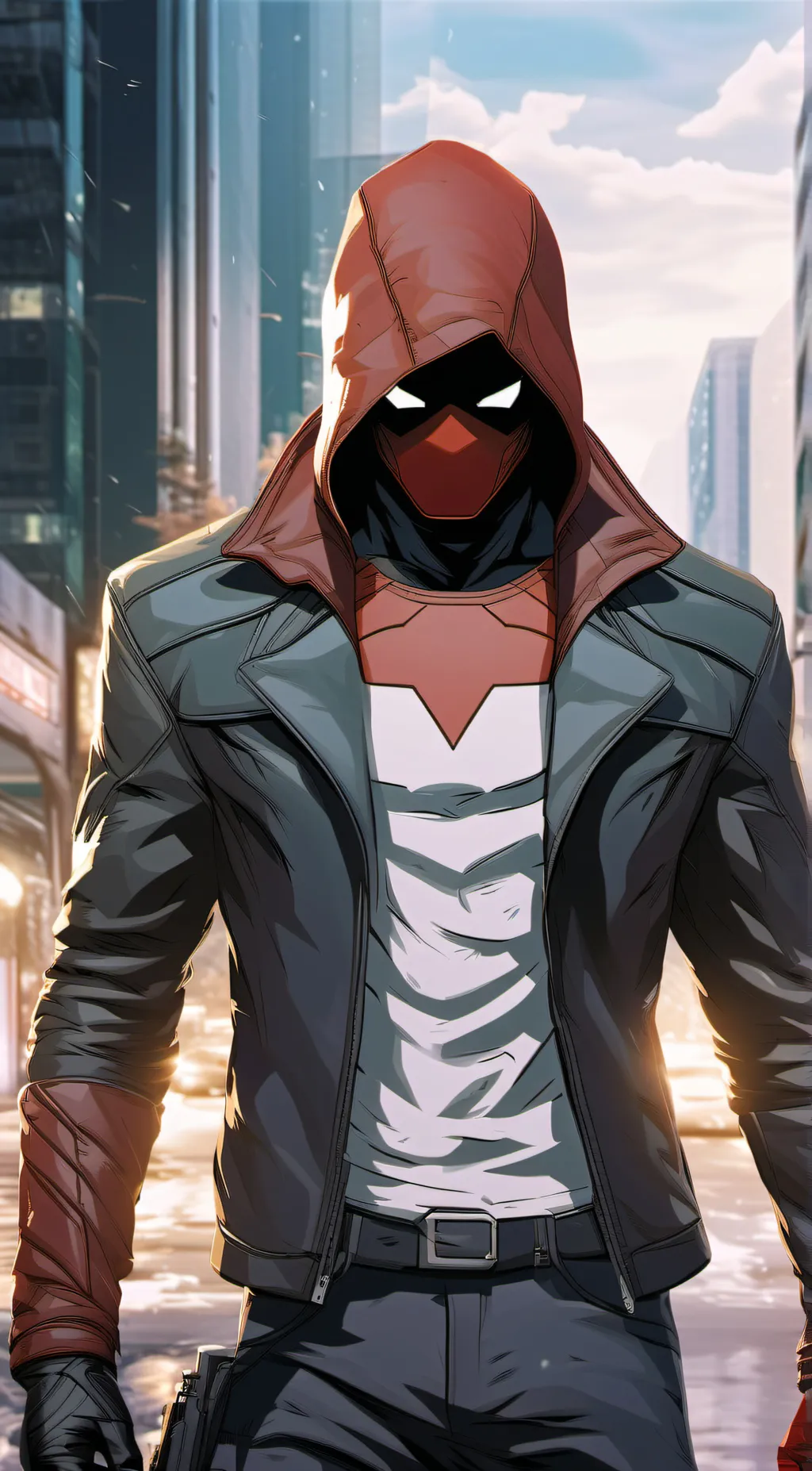 ai character: red hood background