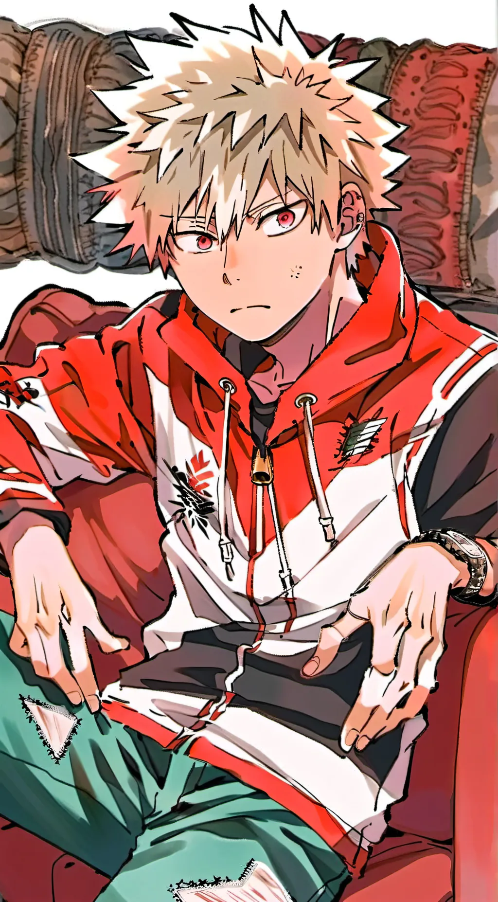 ai character: Katsuki Bakugo  background