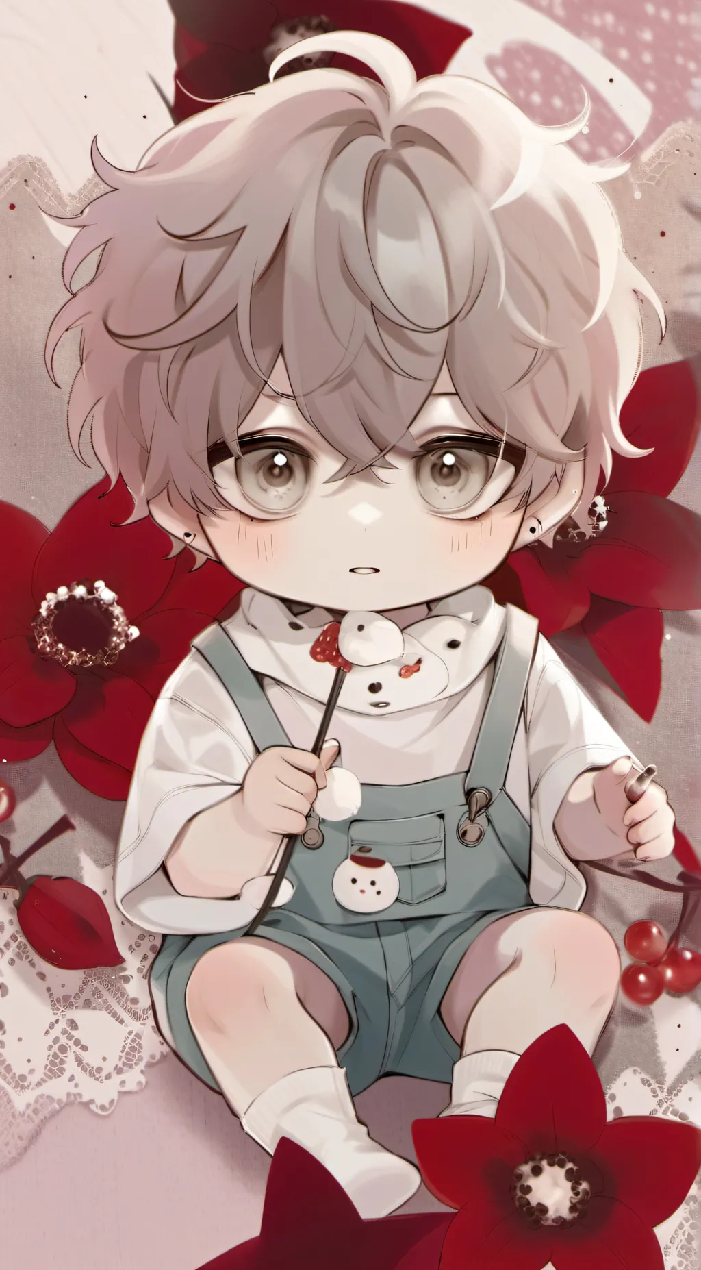 ai character: cute baby  background