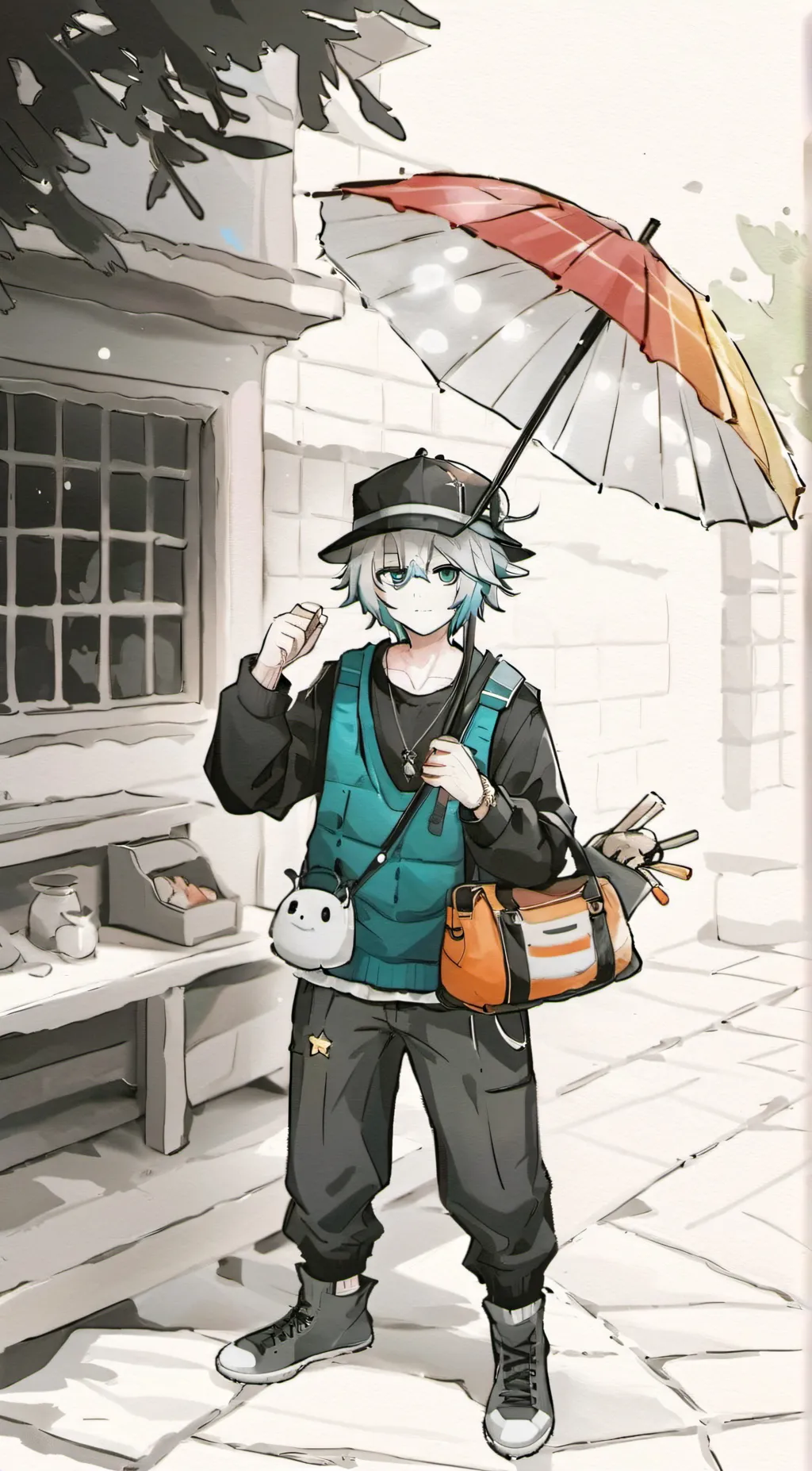 ai character: ₩Rainbow Friends₩ background