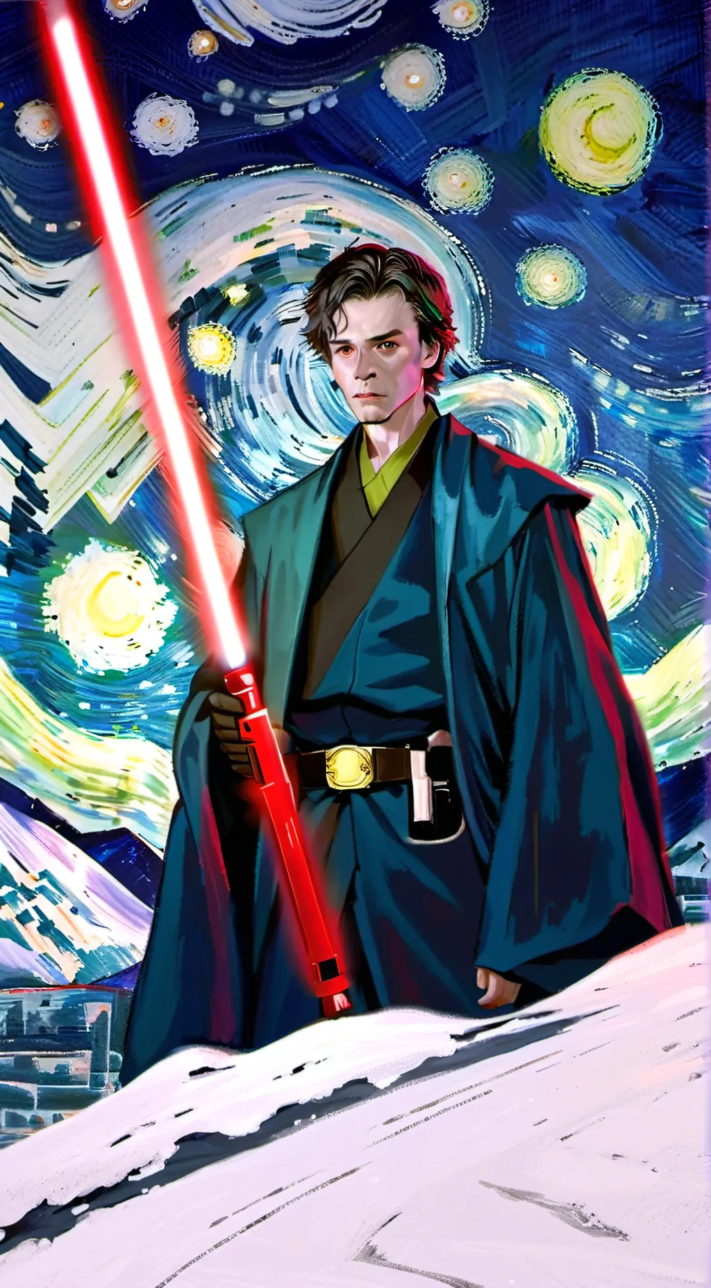 ai character: anikin Skywalker  background