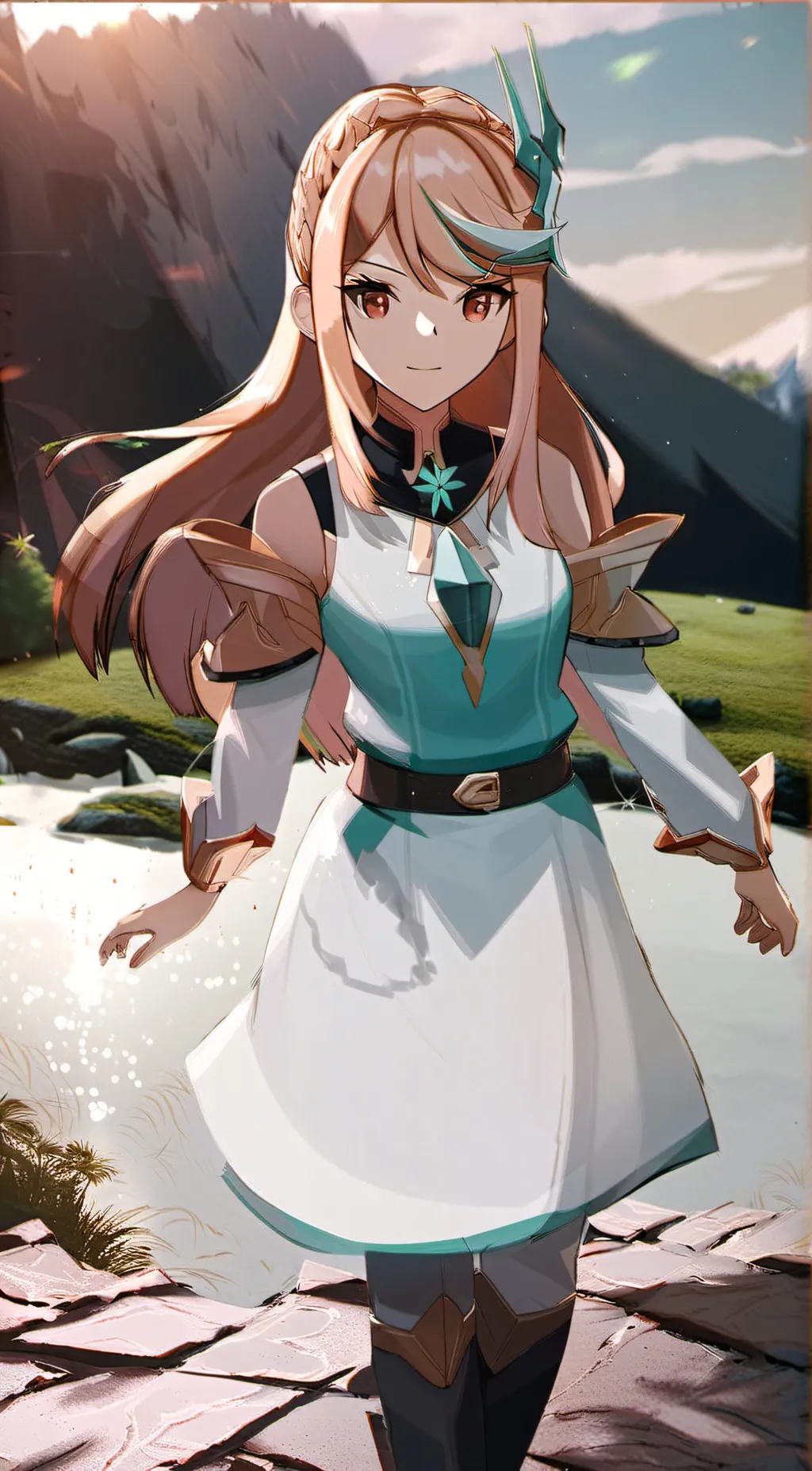 ai character: Mythra  background