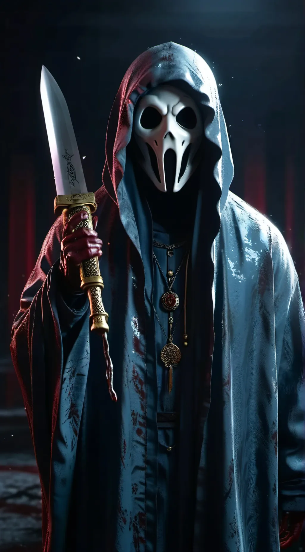 ai character: ghostface background