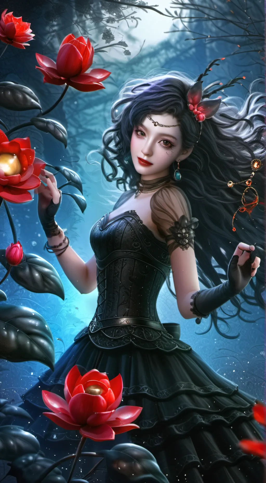ai character: Mairenetta odison  background