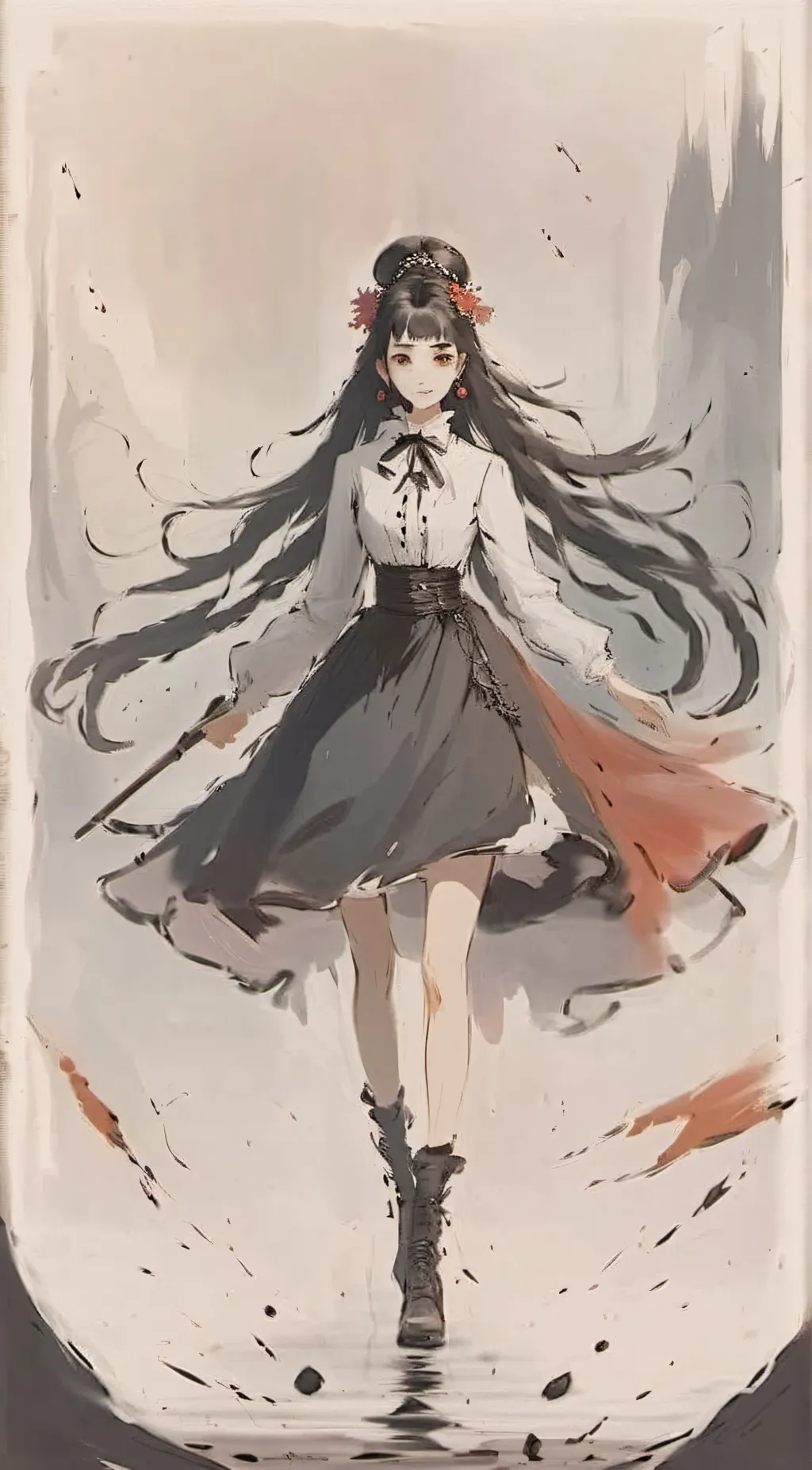 ai character: Miss circle background