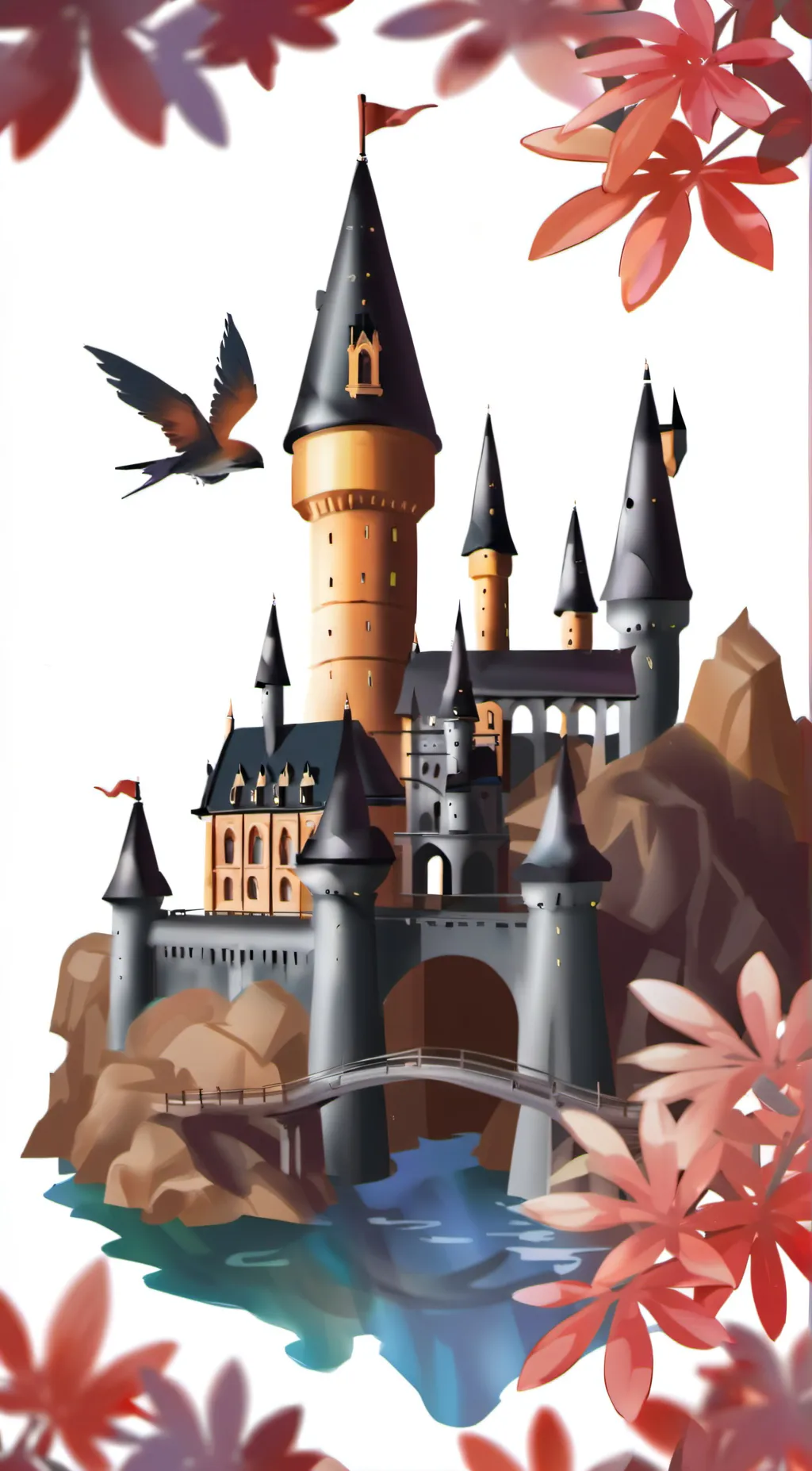 ai character: 🤍💜Hogwarts💜🤍 background