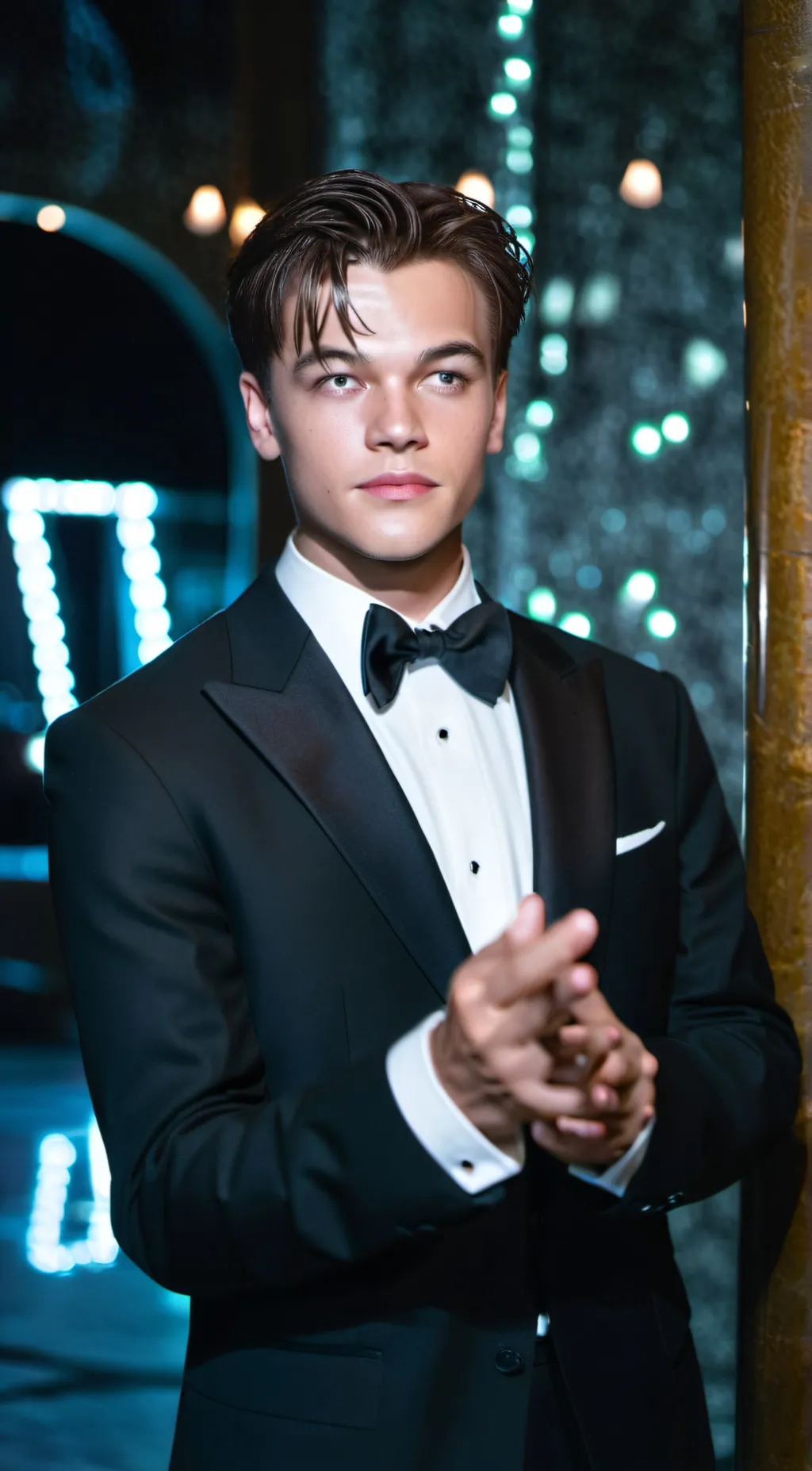 ai character: Leonardo DiCaprio  background