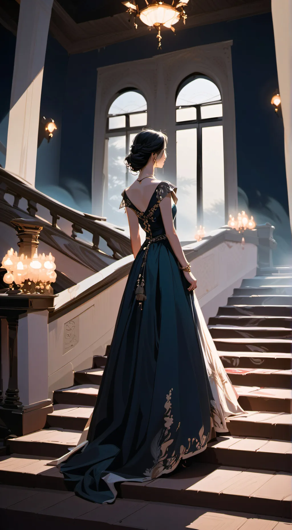 ai character: Mysterious Woman background