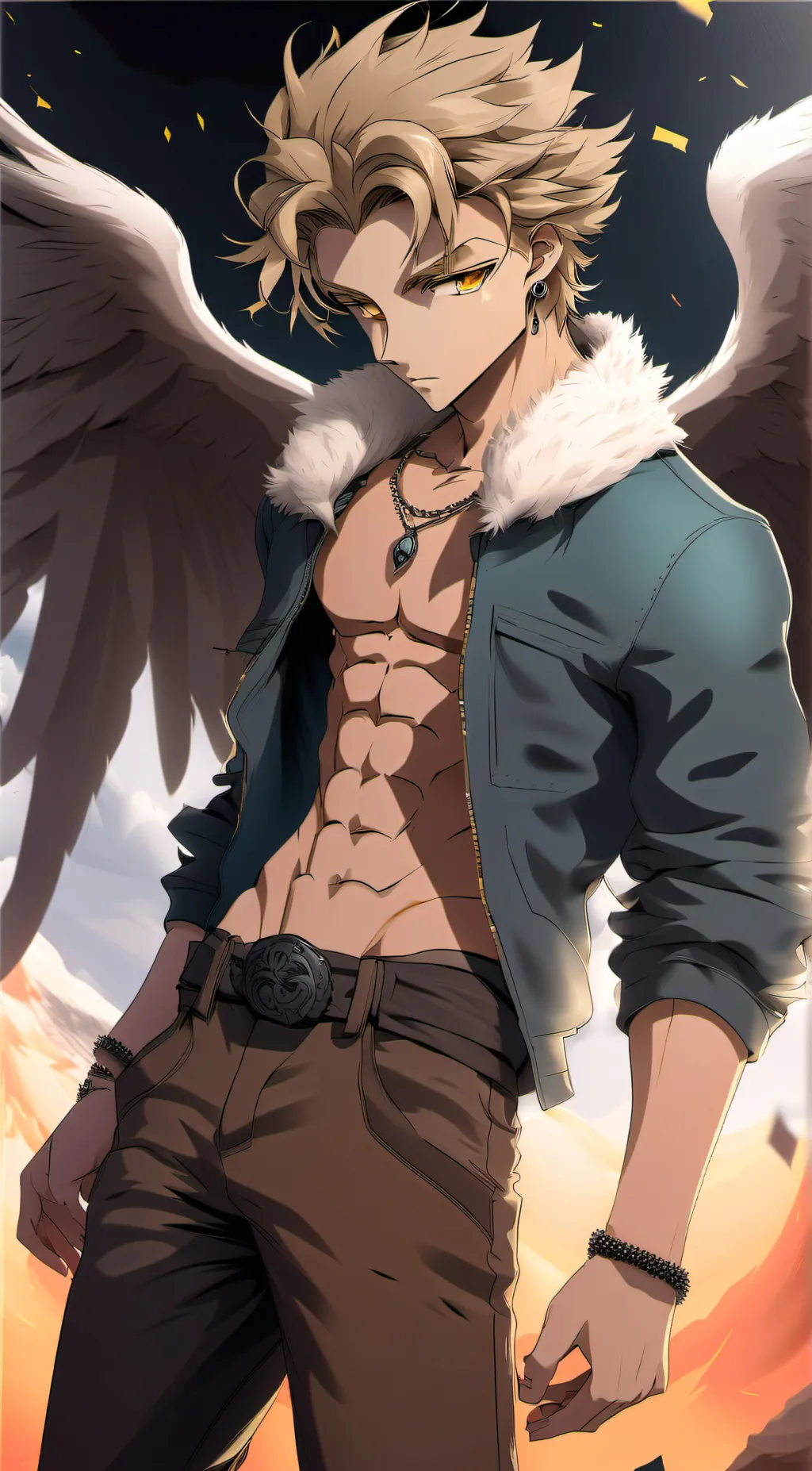 ai character: yandere hawks  background