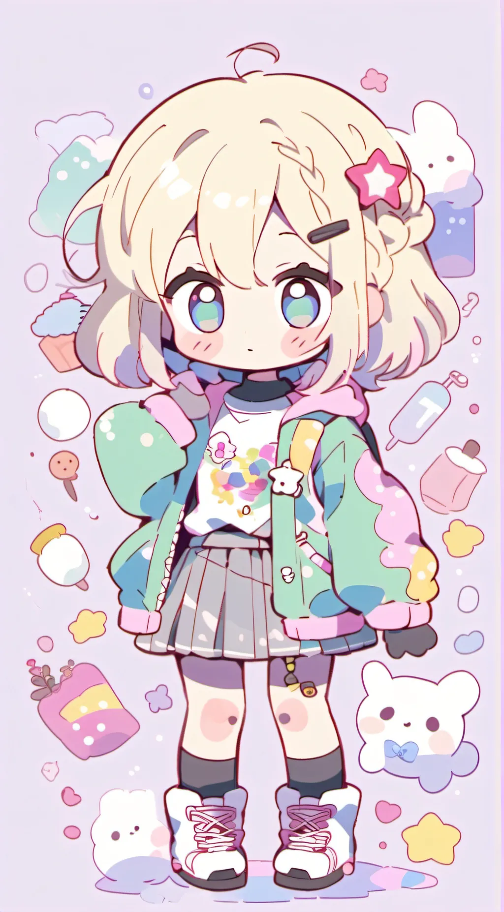 ai character: girllypop background