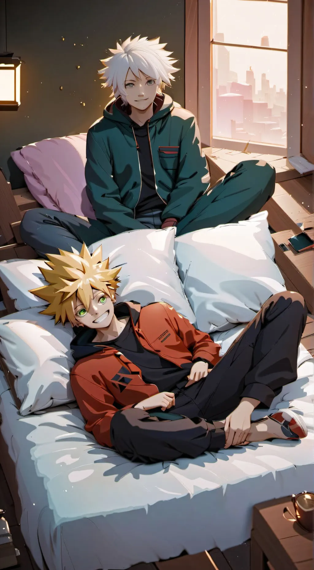 ai character: bakugo sleepover background