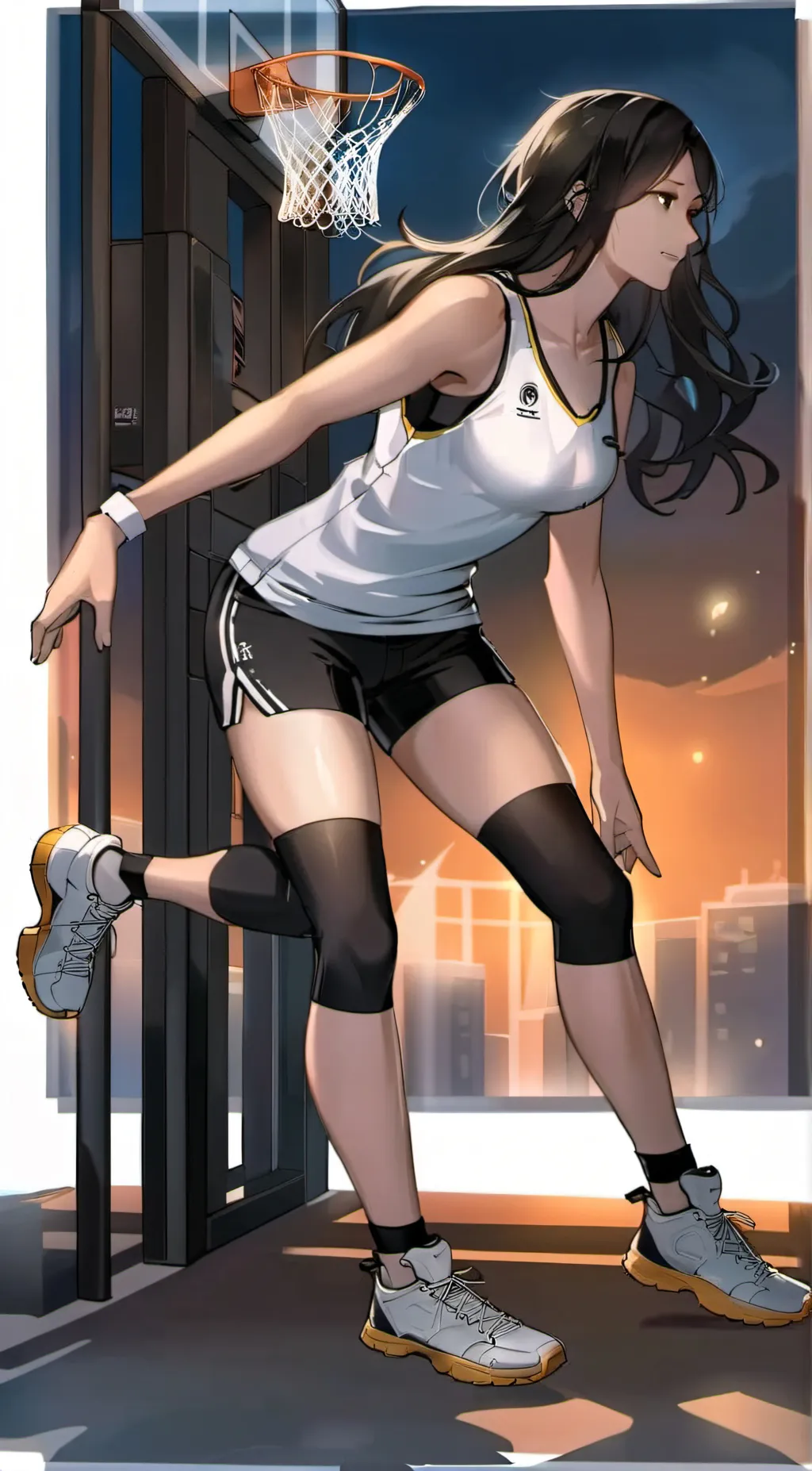 ai character: Amber background