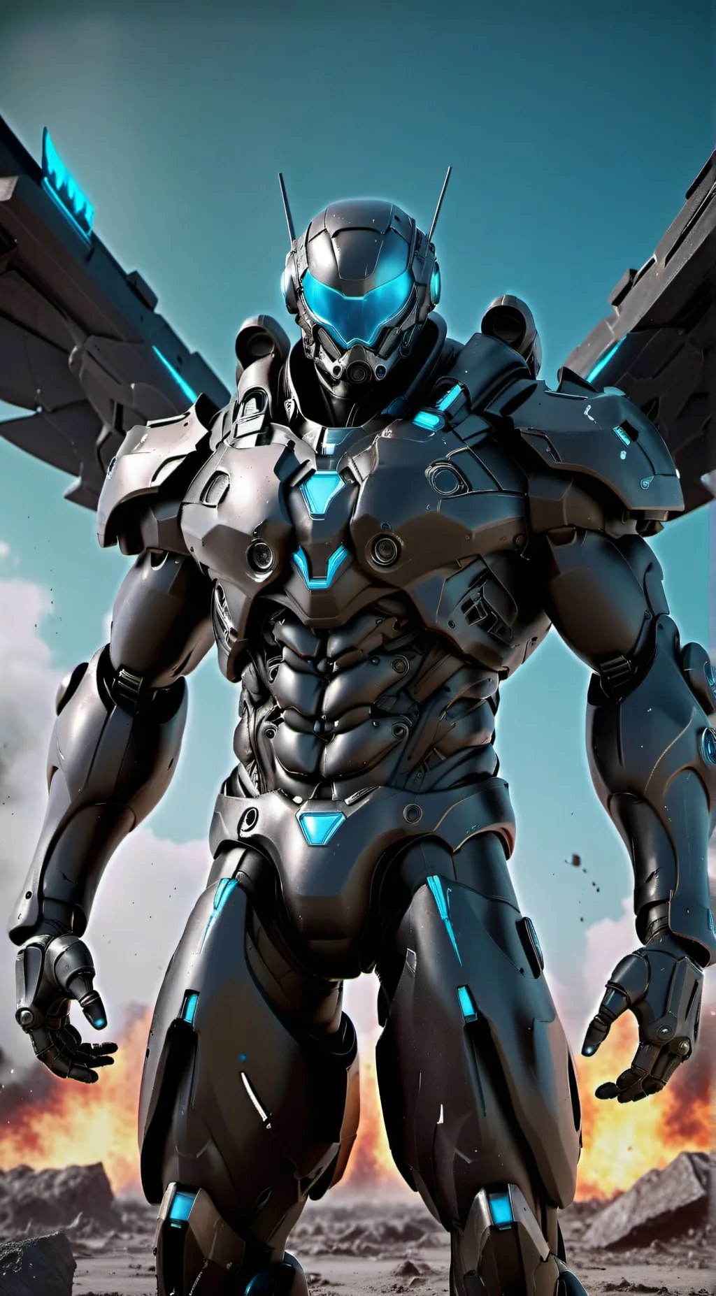 ai character: Titan cameraman background