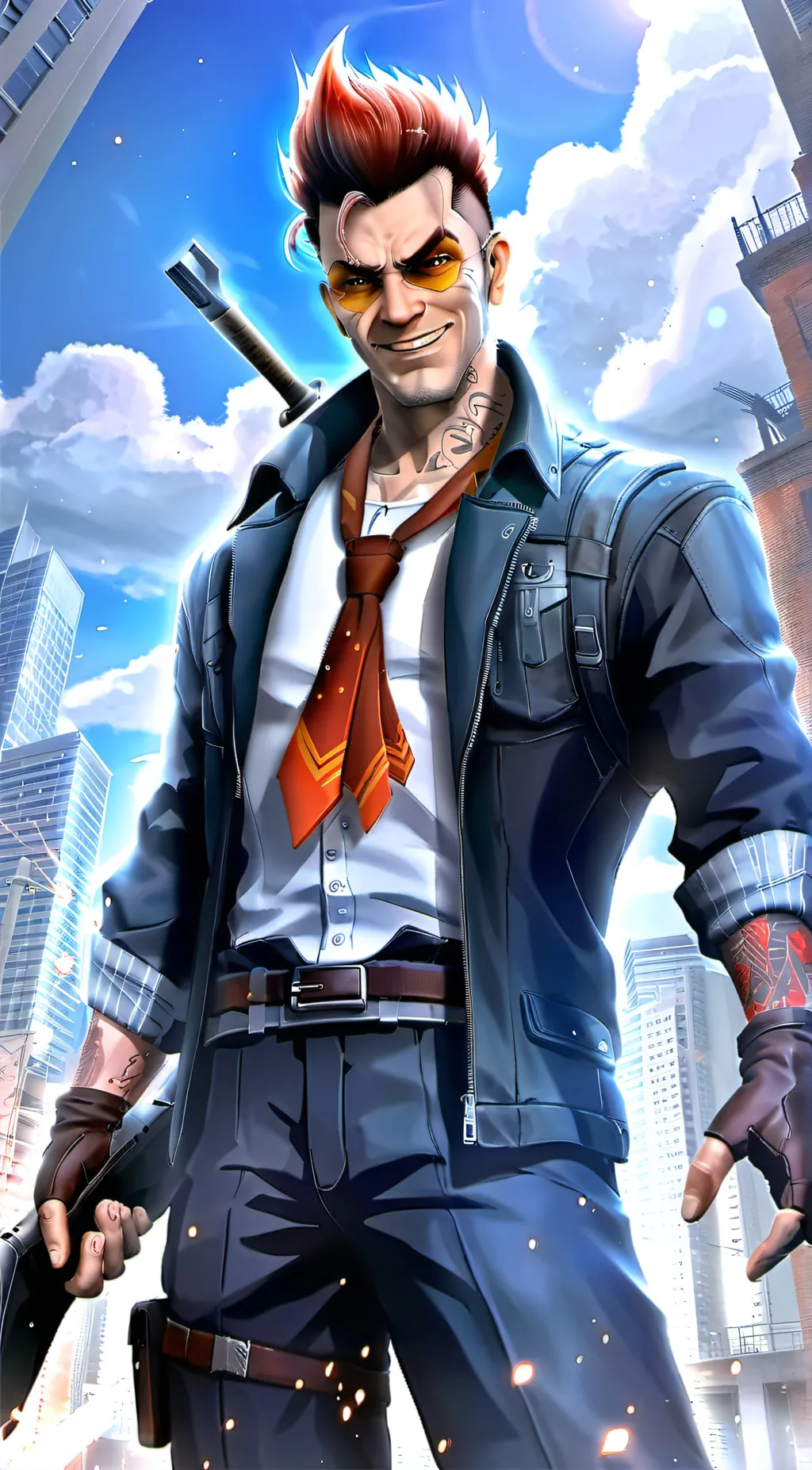ai character: Sunset Overdrive background
