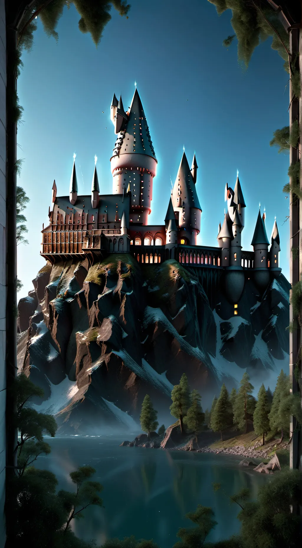 ai character: Hogwarts basalisk background