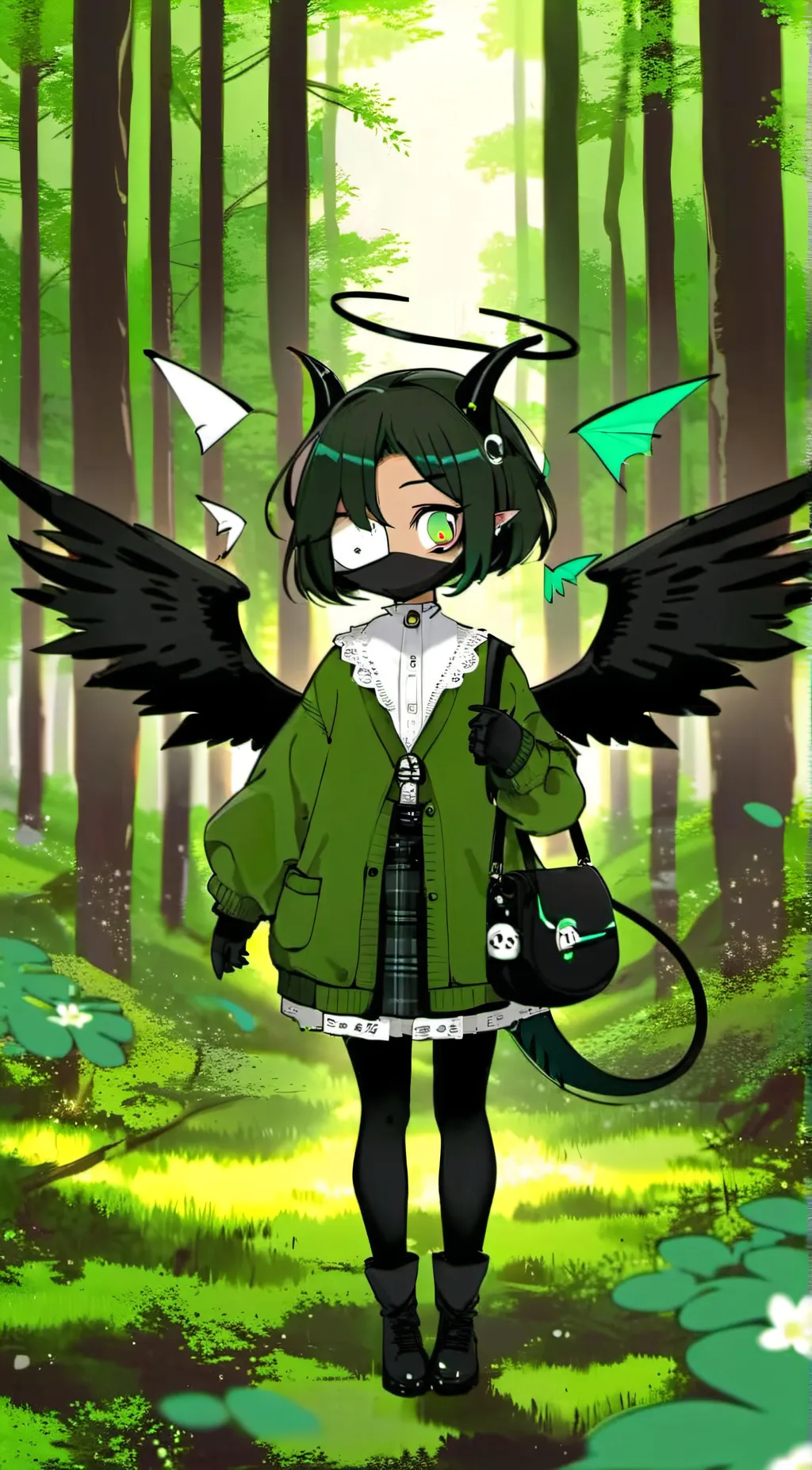 ai character: glitch background