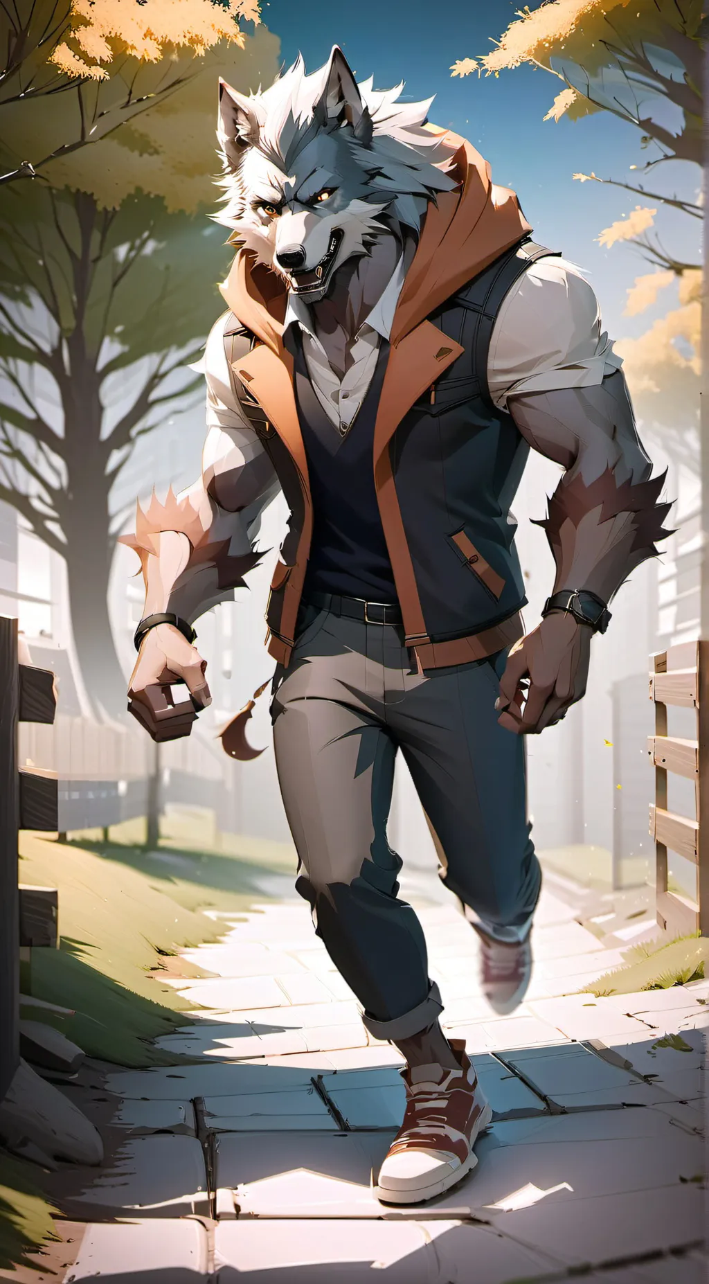 ai character: Adrian #werewolf  background