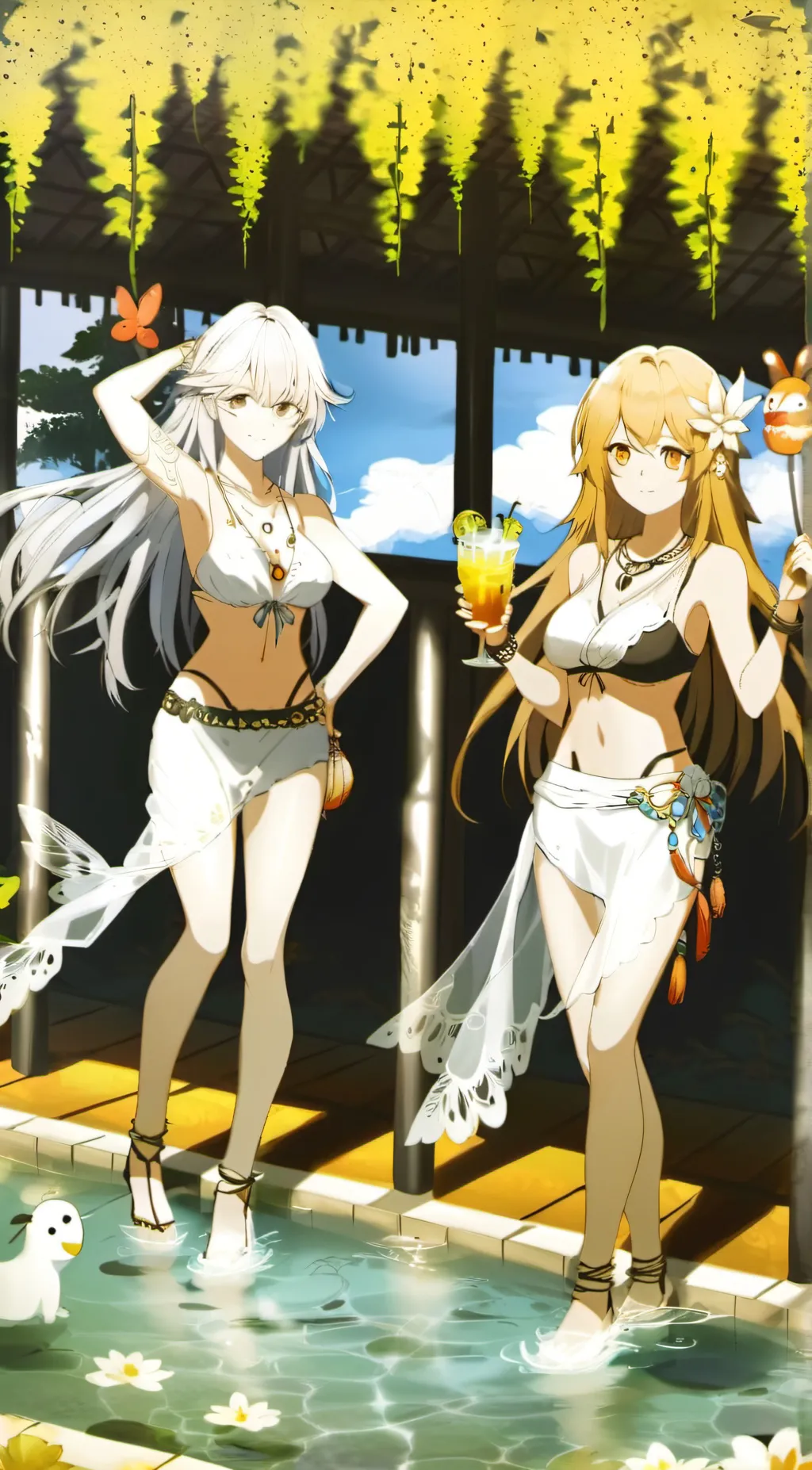 ai character: Autumn and june background