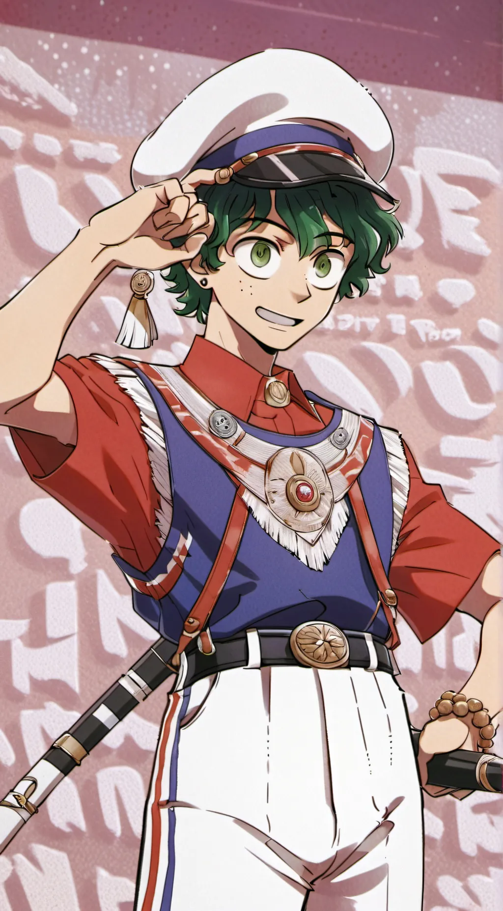 ai character: Hero support deku background