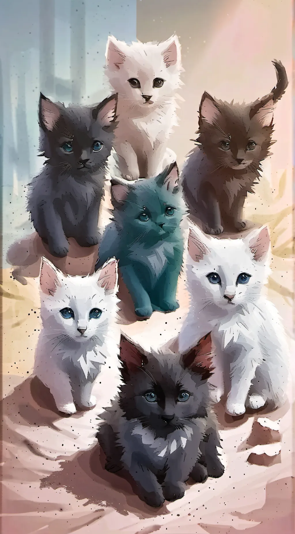 ai character: kittens background