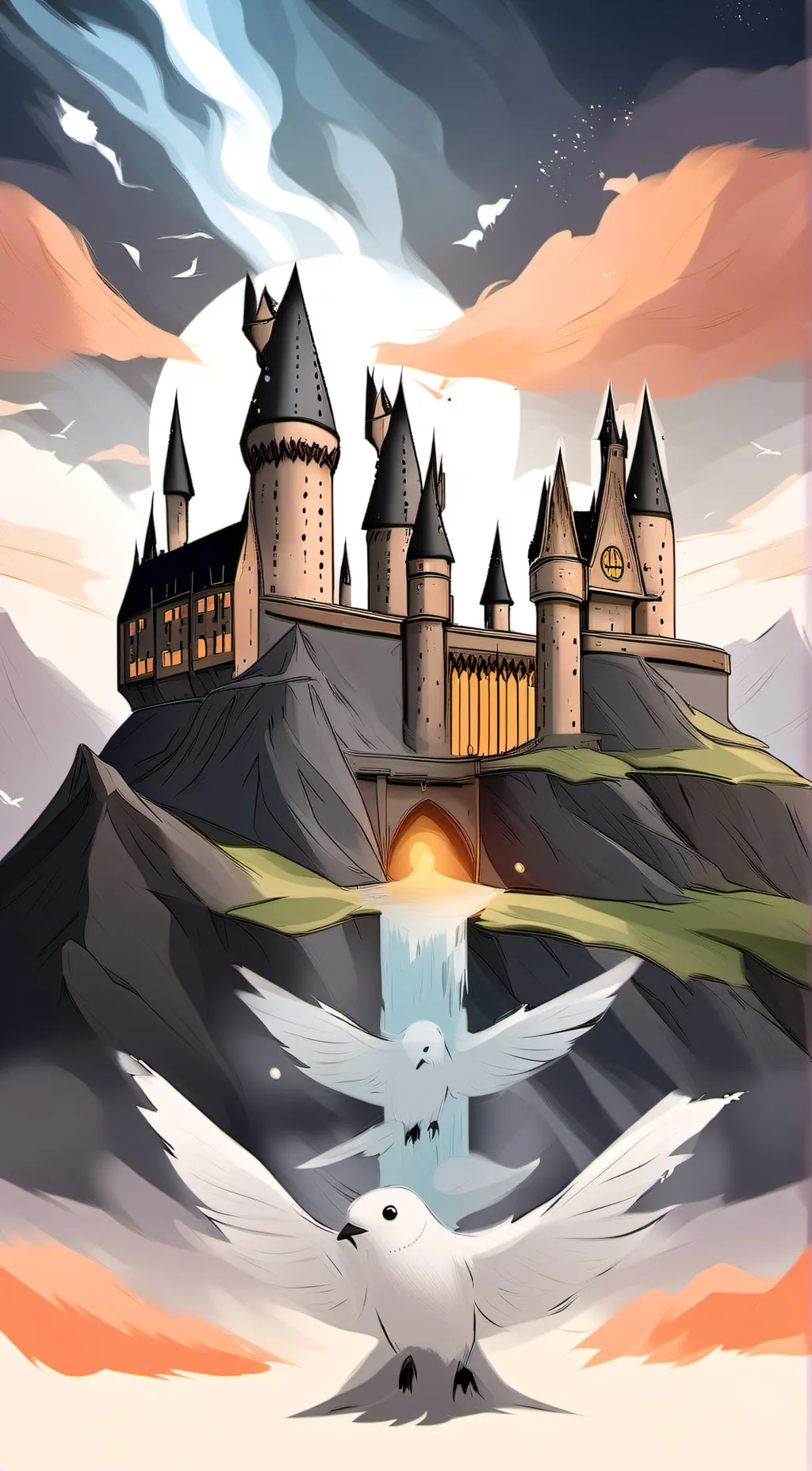 ai character: Hogwarts  background