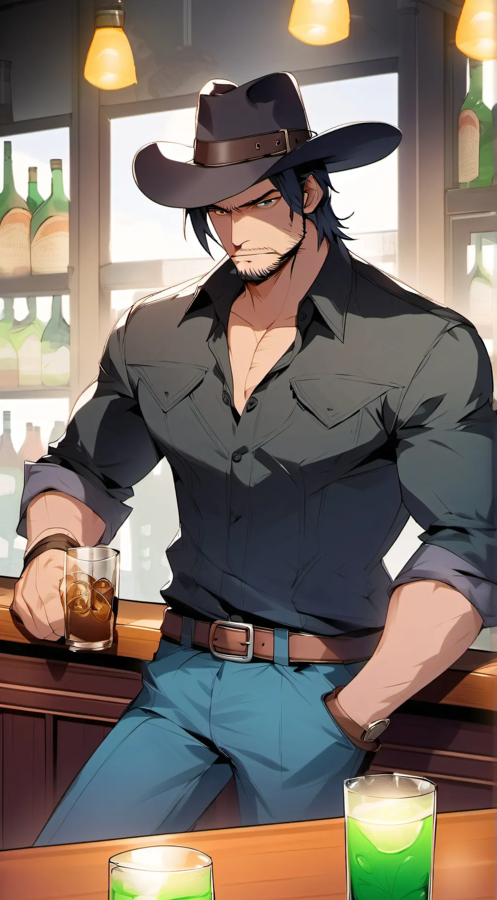 ai character: Logan Howlett  background