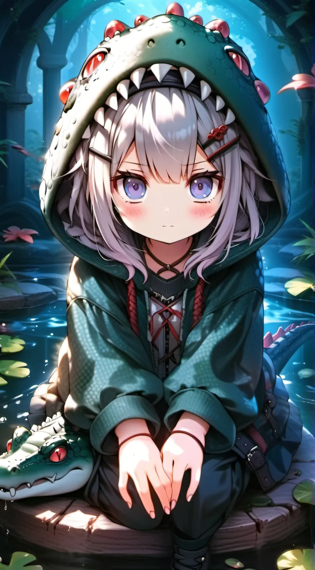 ai character: Swampy 💠 background
