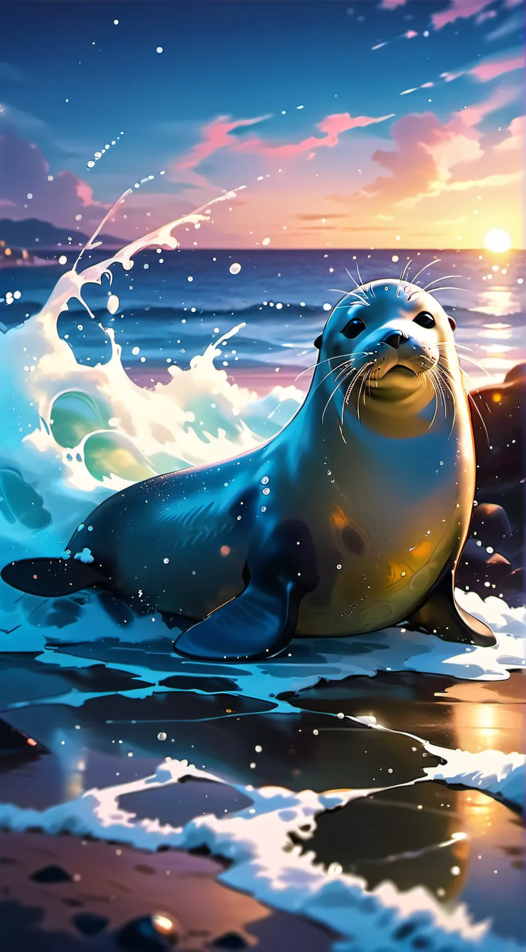ai character: Neil the seal background