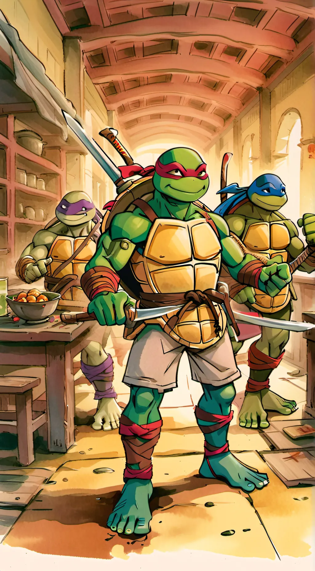 ai character: TMNT 2013 background