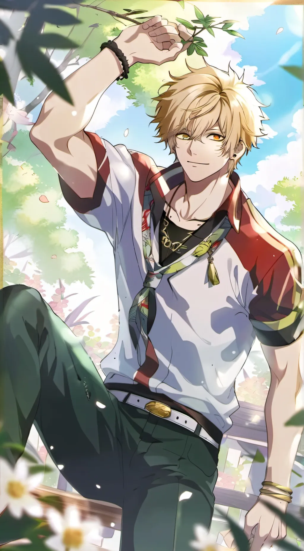 ai character: Katsuki Bakugo background