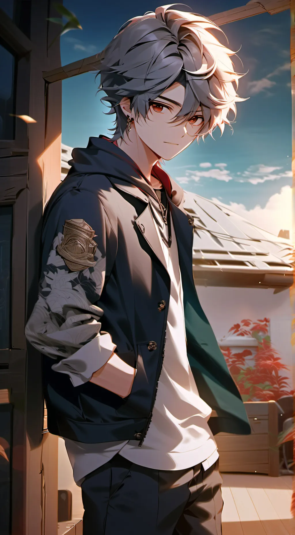 ai character: 😜asher😜 background