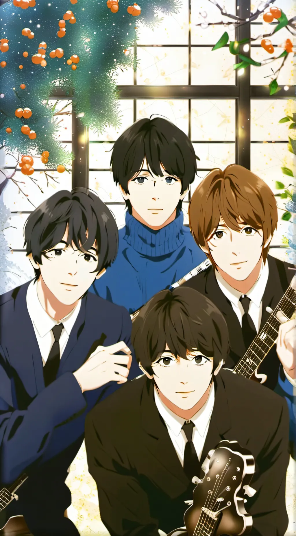 ai character: The Beatles  background