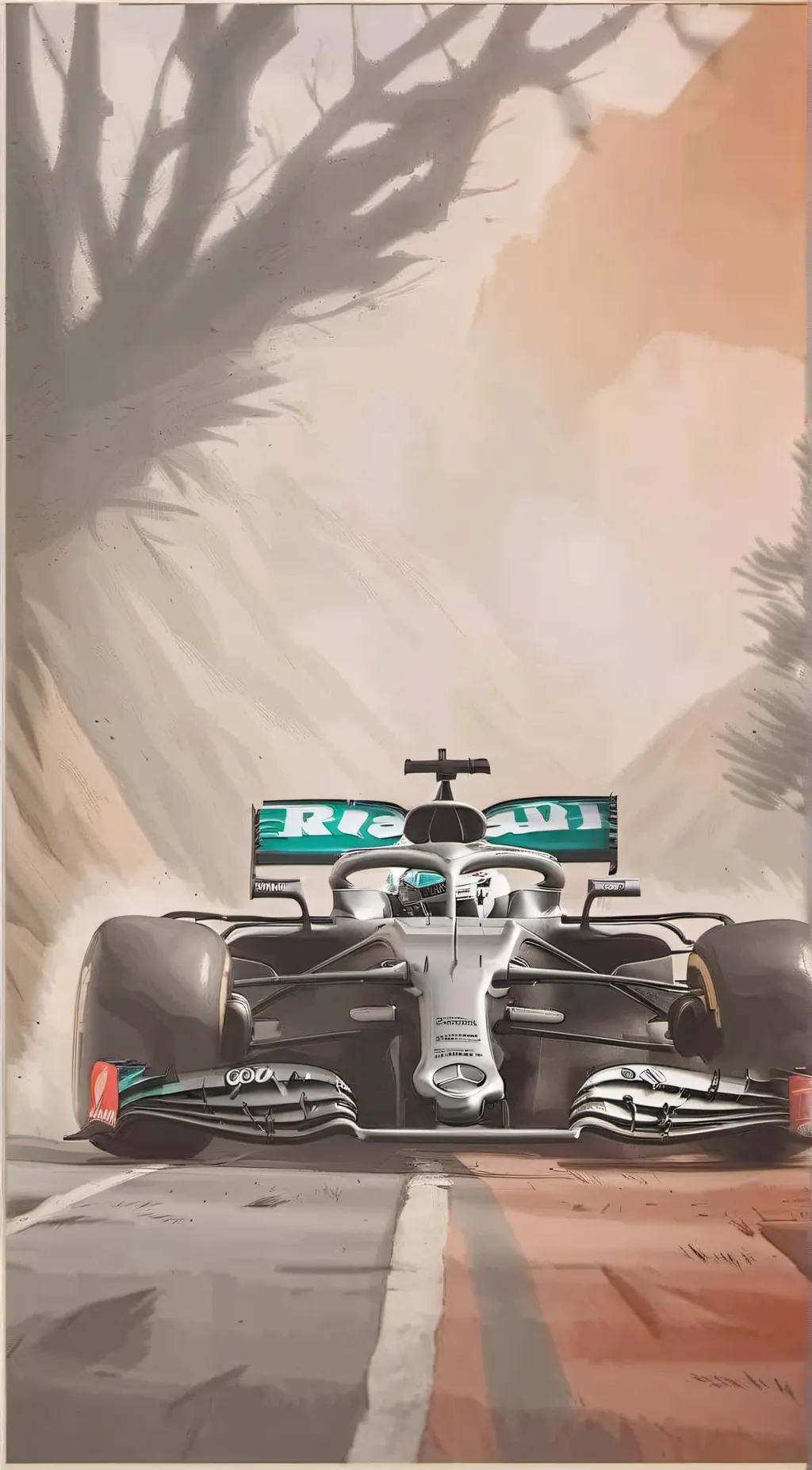 ai character: Formula 1  background