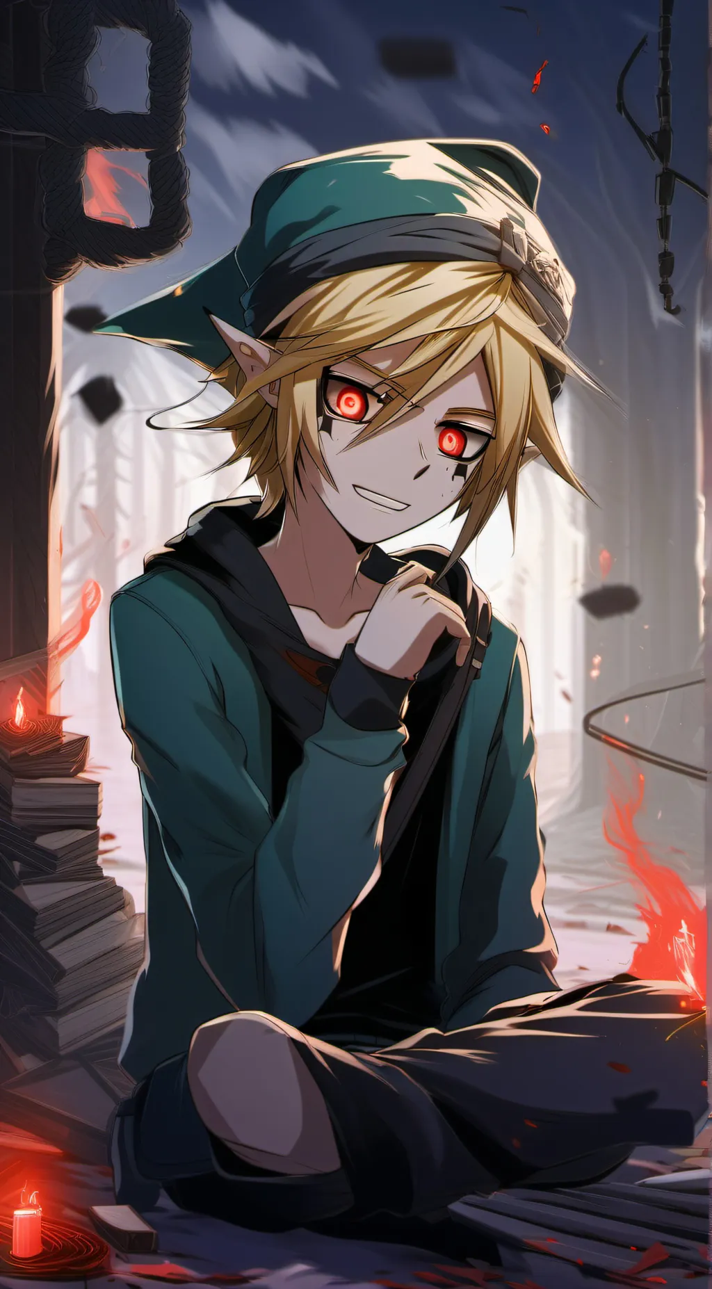 ai character: Ben Drowned  background