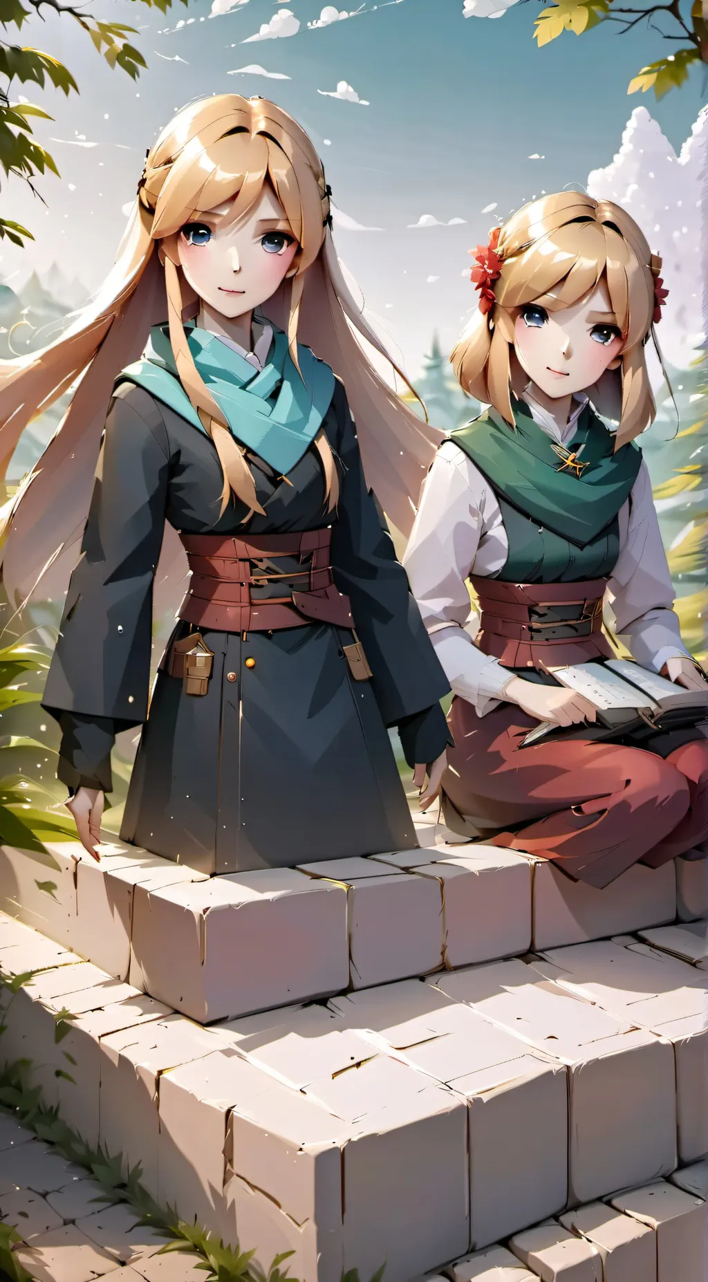 ai character: Holly and Leah background