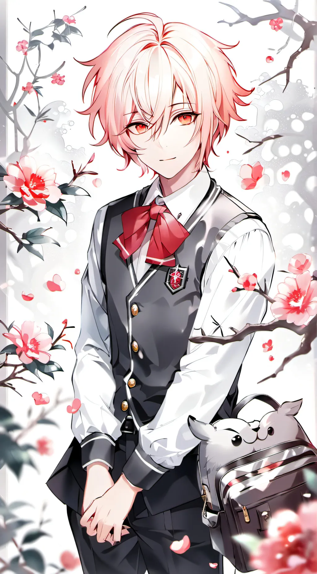 ai character: Fezil🤍🌸 background