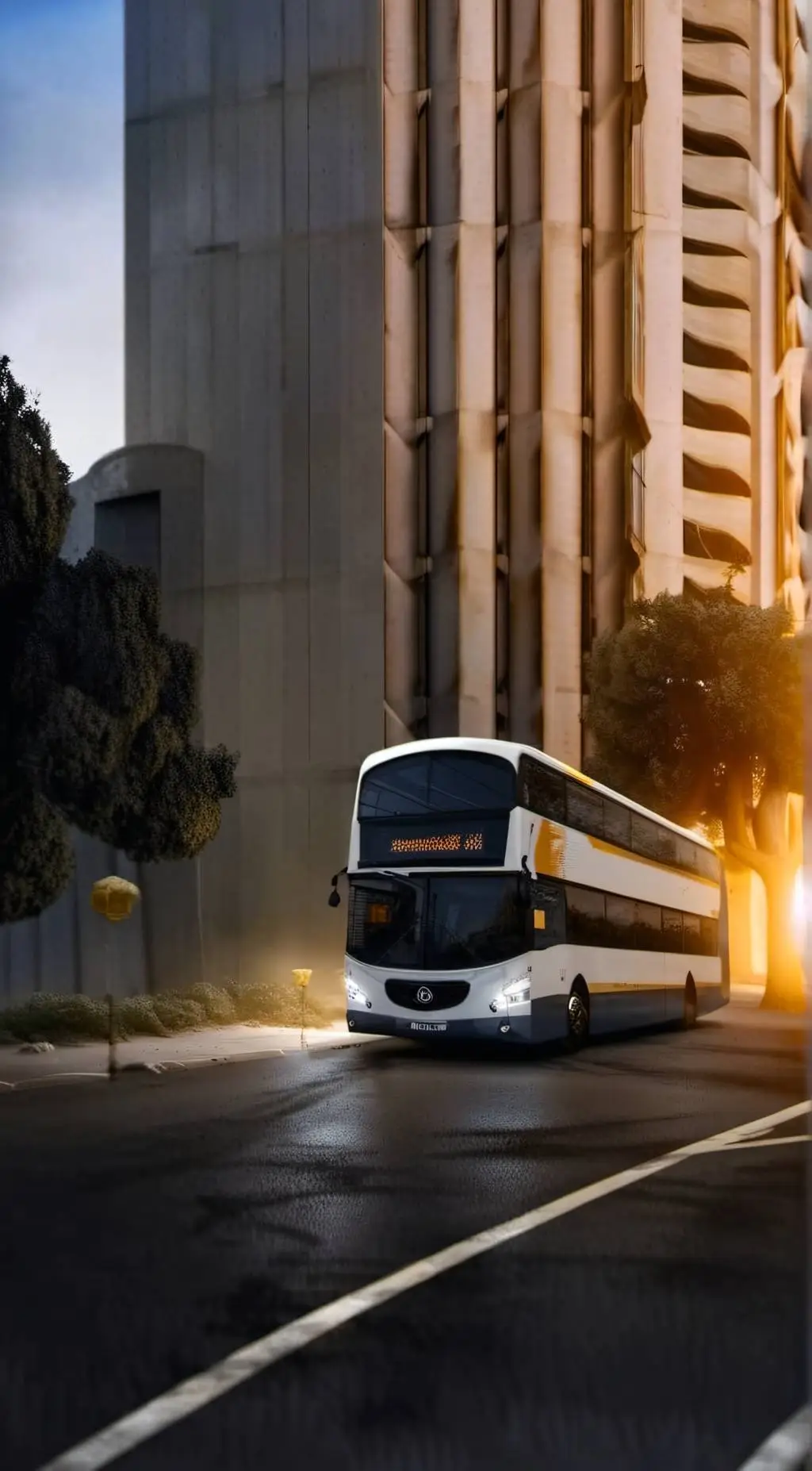 ai character: bus with something background