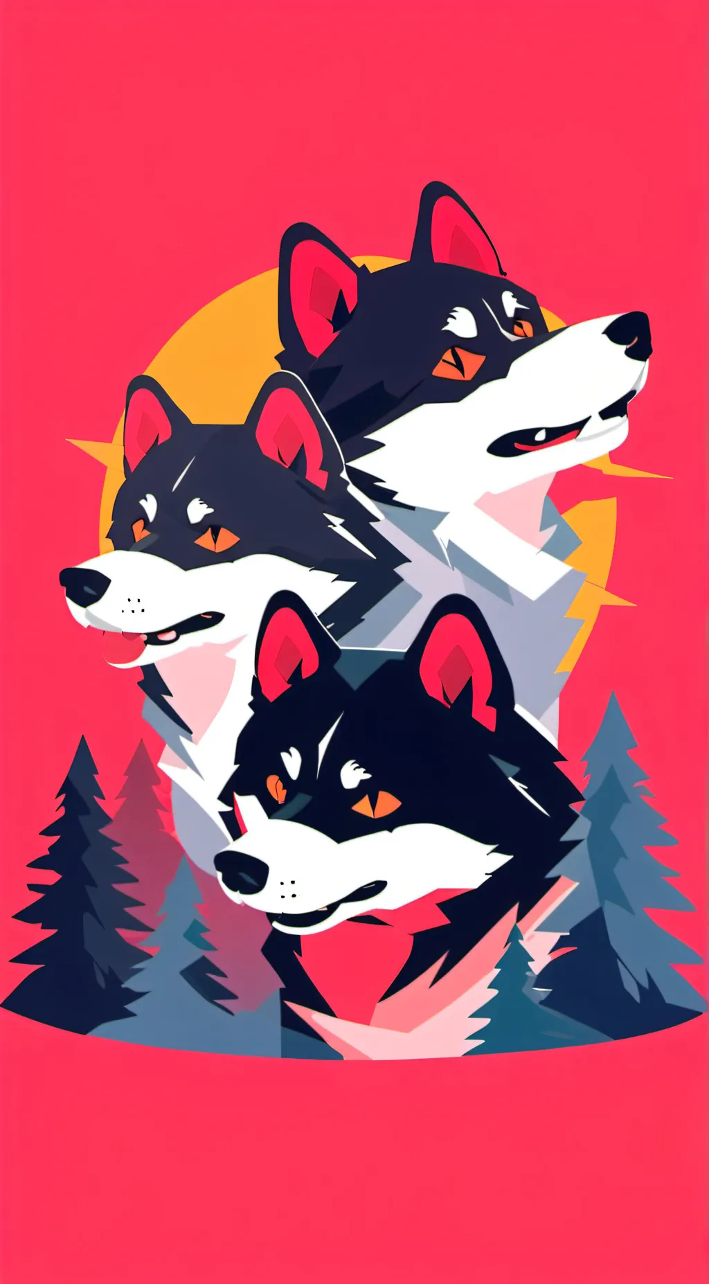 ai character: smile dog background