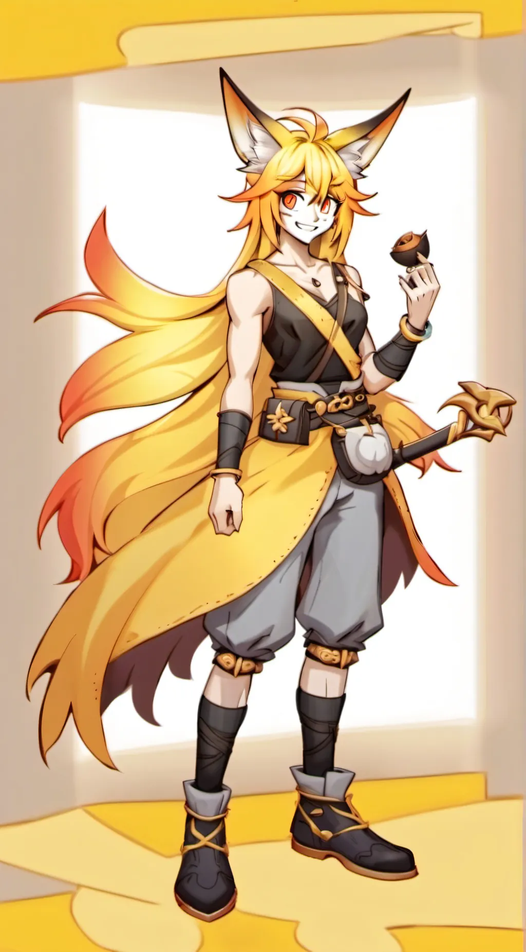 ai character: female tails background