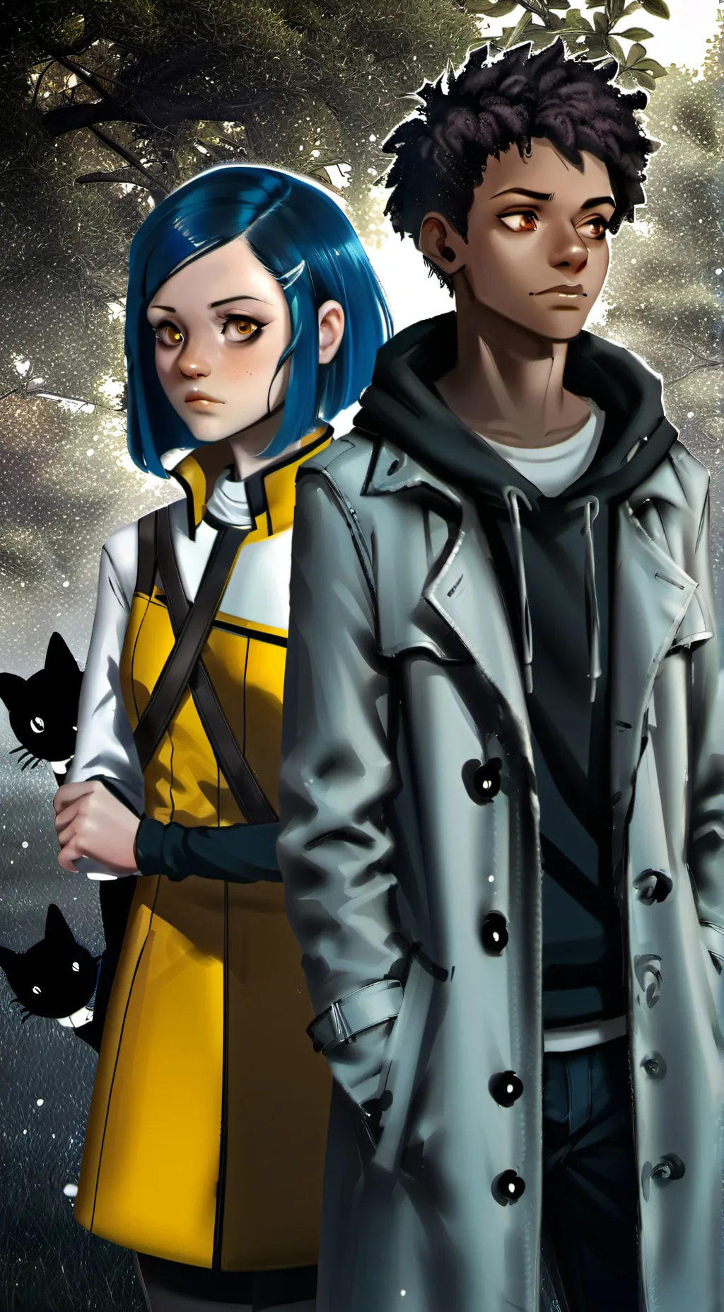 ai character: Coraline background