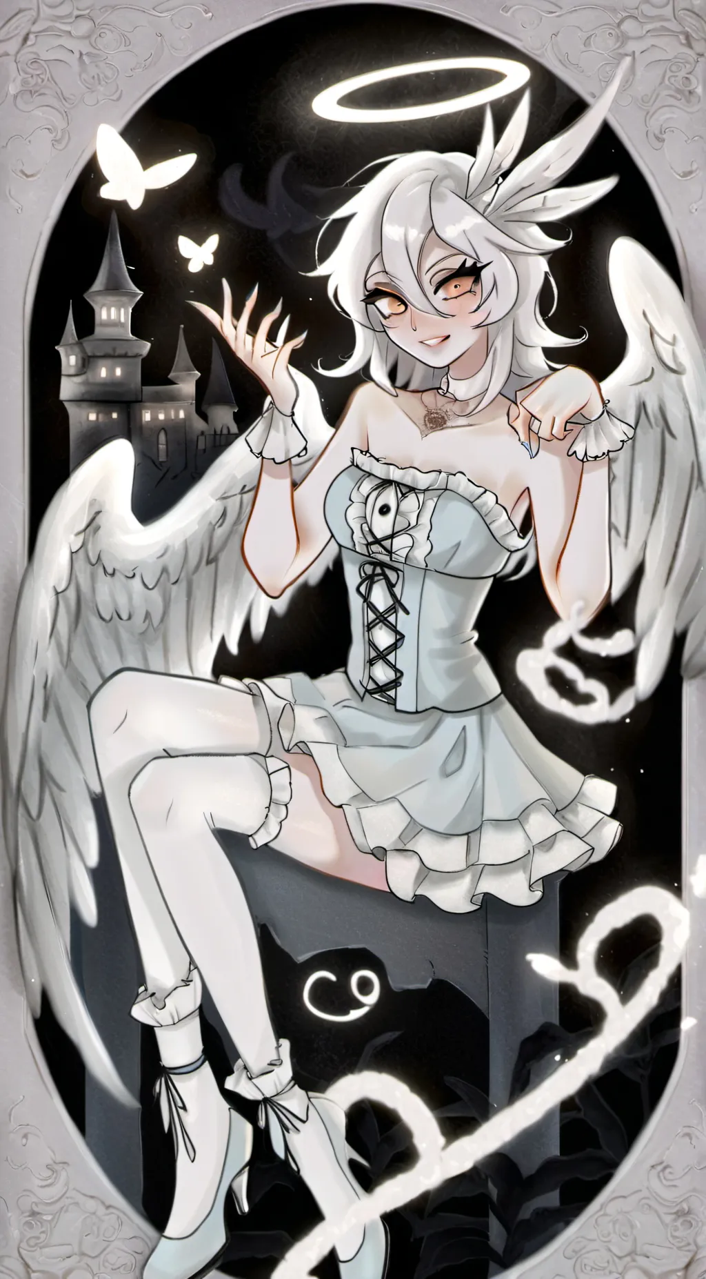 ai character: Ema seraphim  background