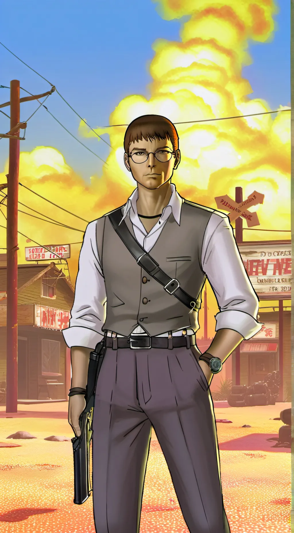 ai character: Oliver Swanick background