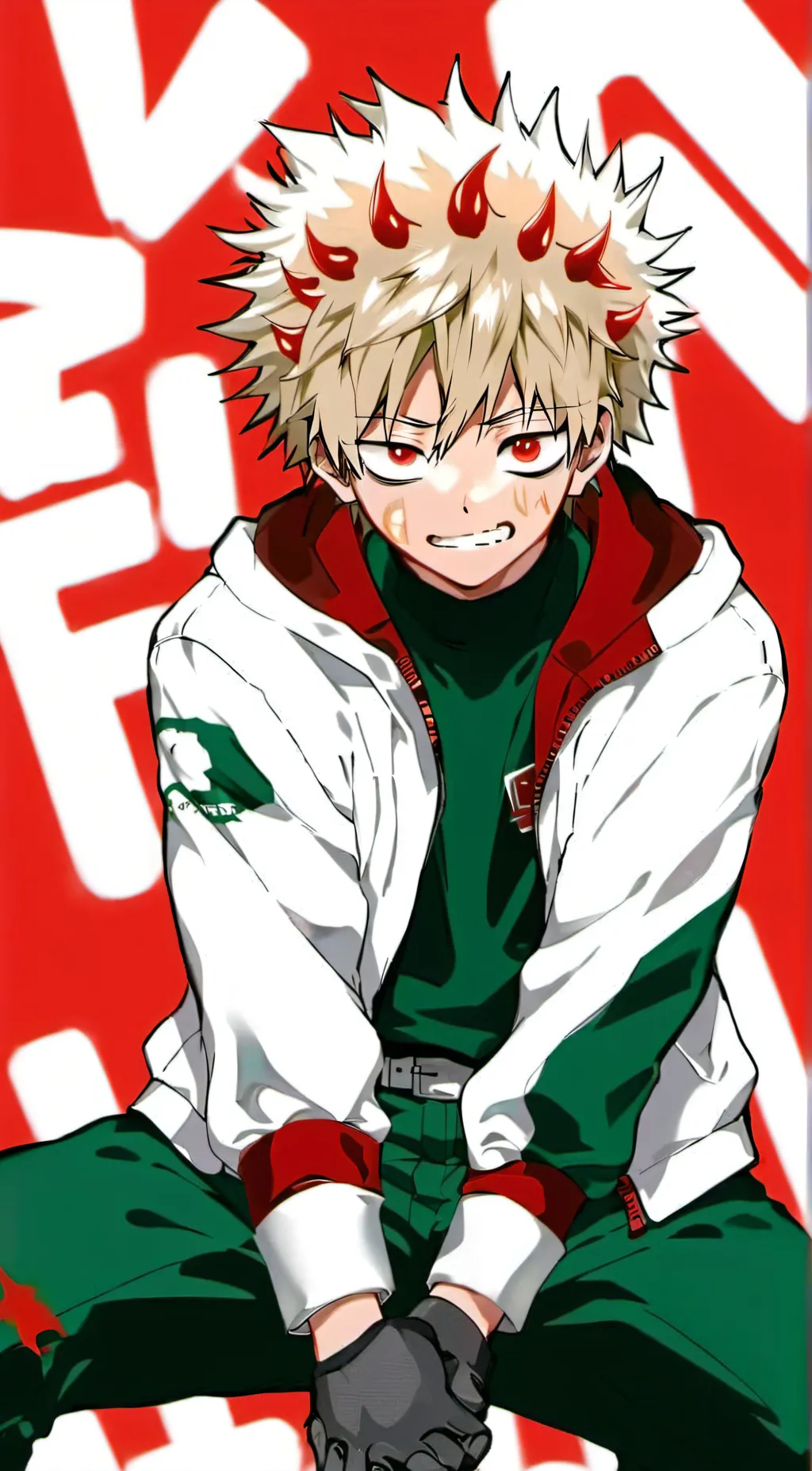 ai character: bakugou (from mha) background