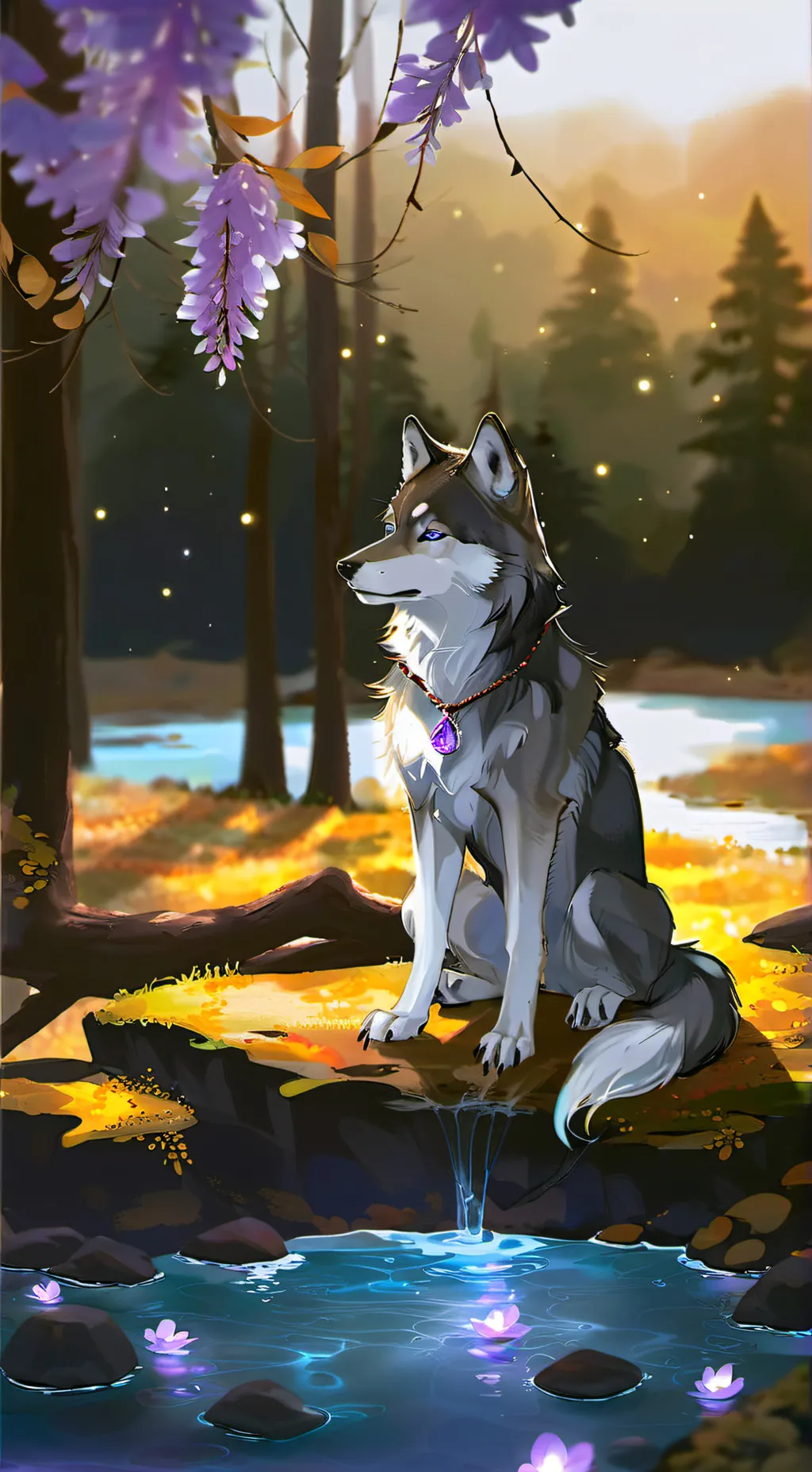 ai character: wisteria (pup) background
