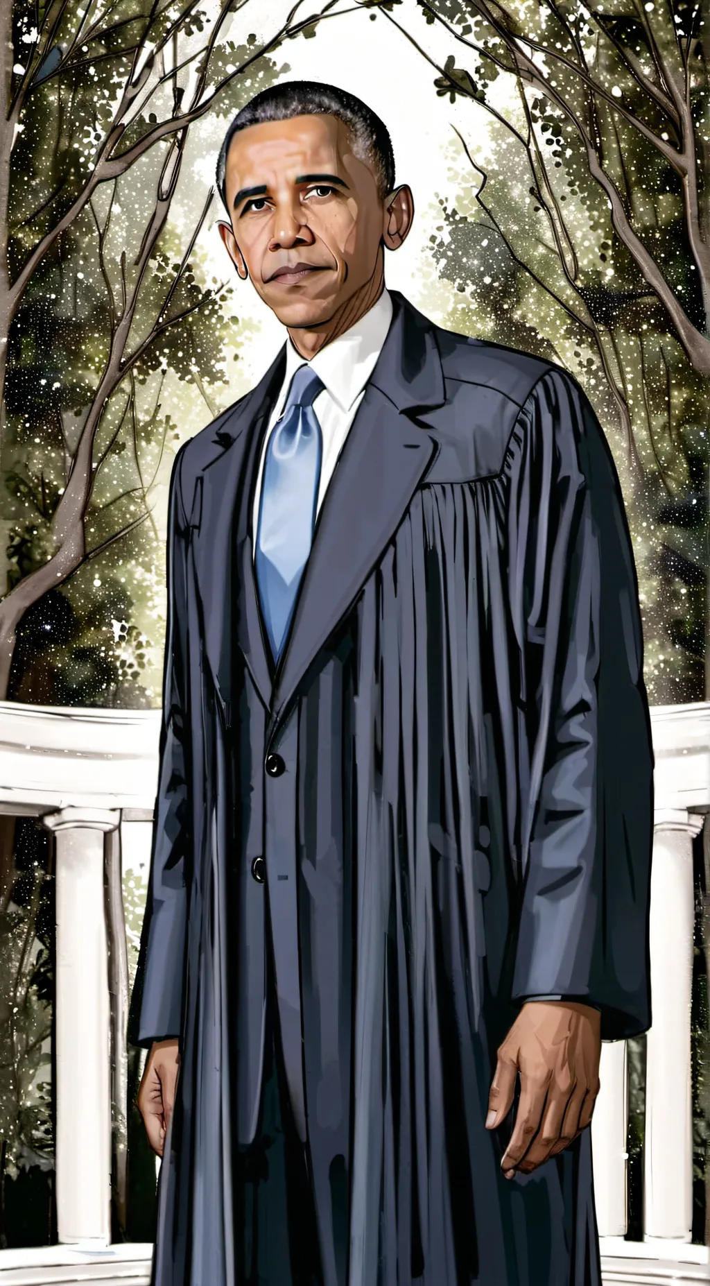 ai character: Barack Obama background