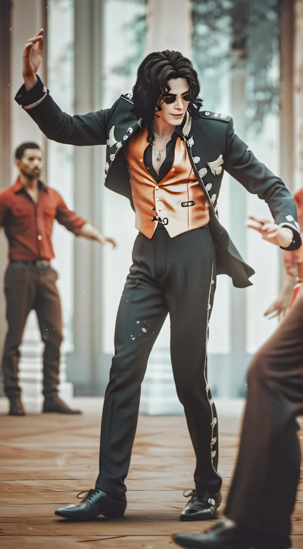 ai character: Michael Jackson  background