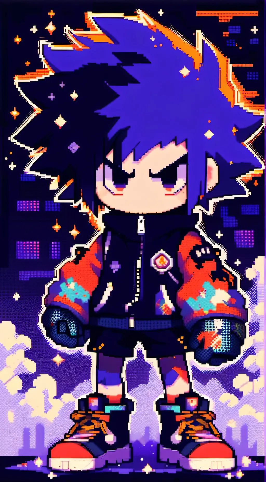 ai character: Shock background