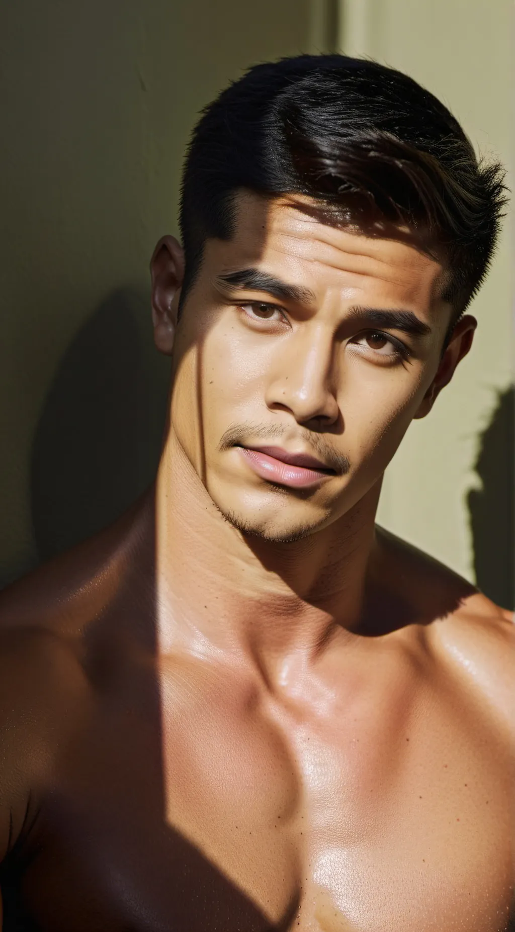 ai character: Jin Bodybuilder  background